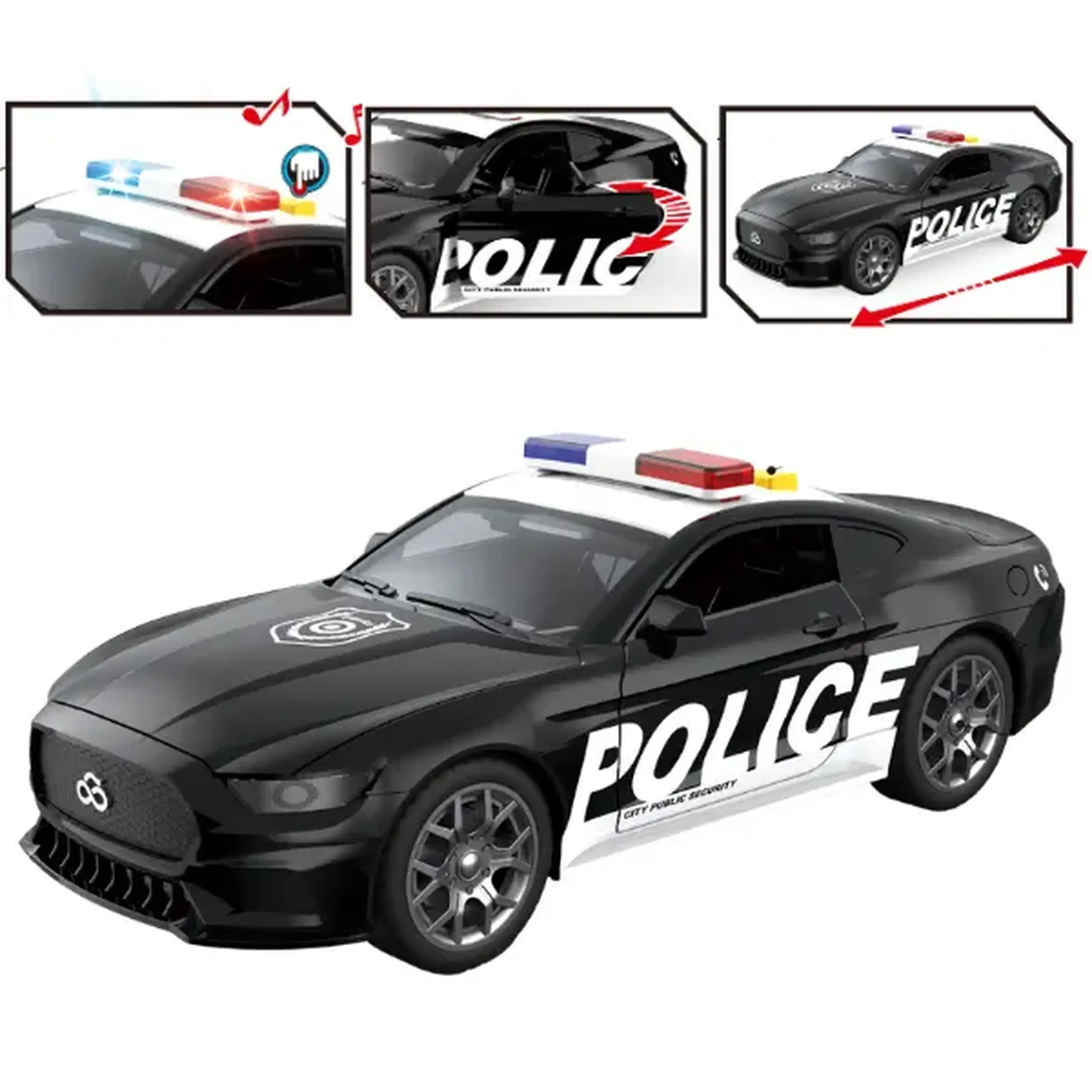 1:18 Mașină de poliție cu inerție (lumină / sunet)