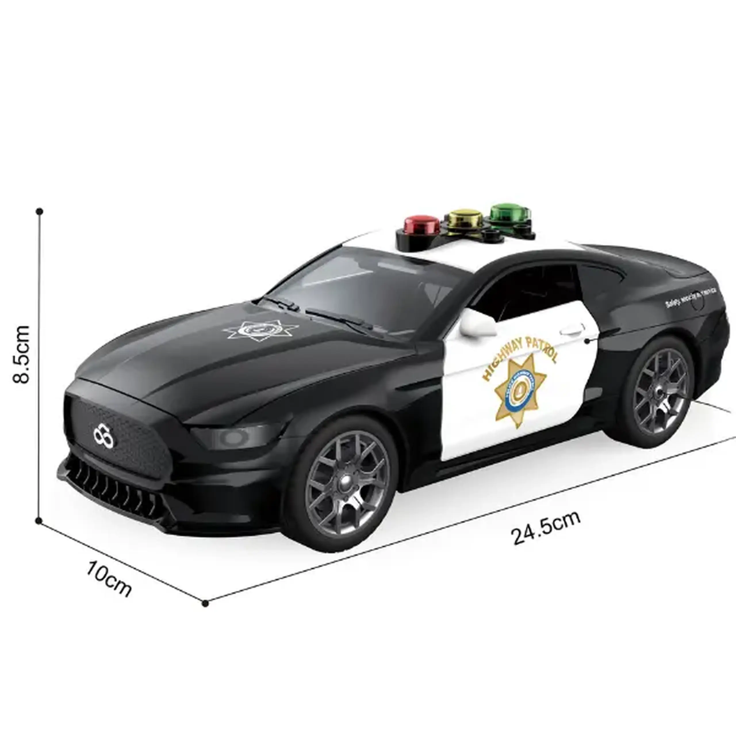 1:18 Mașină de poliție "Americană", cu inerție (lumină / sunet)