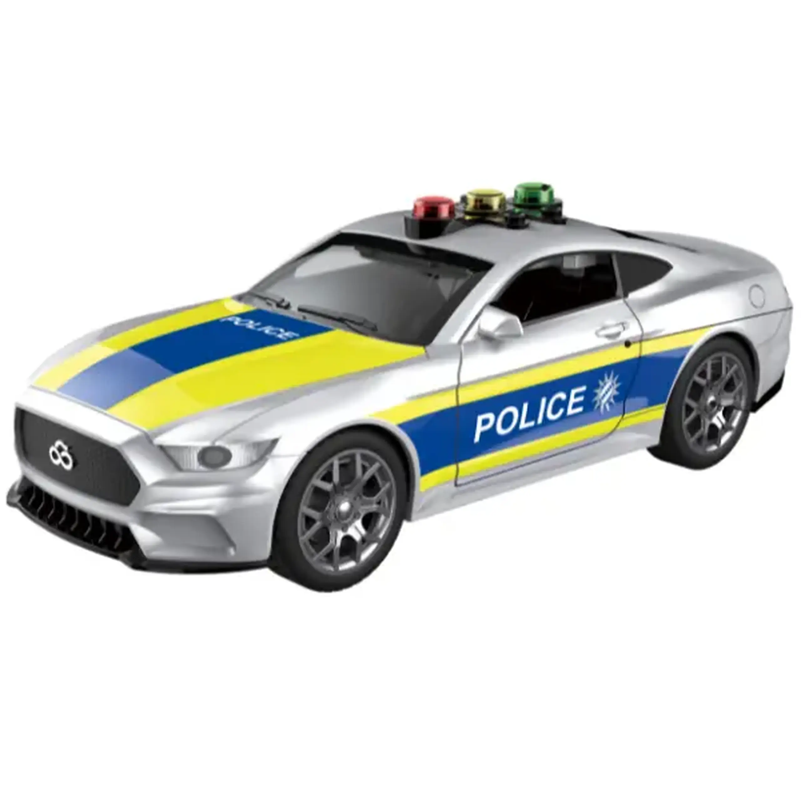 1:18 Mașină de poliție "Germană", cu inerție (lumină / sunet)