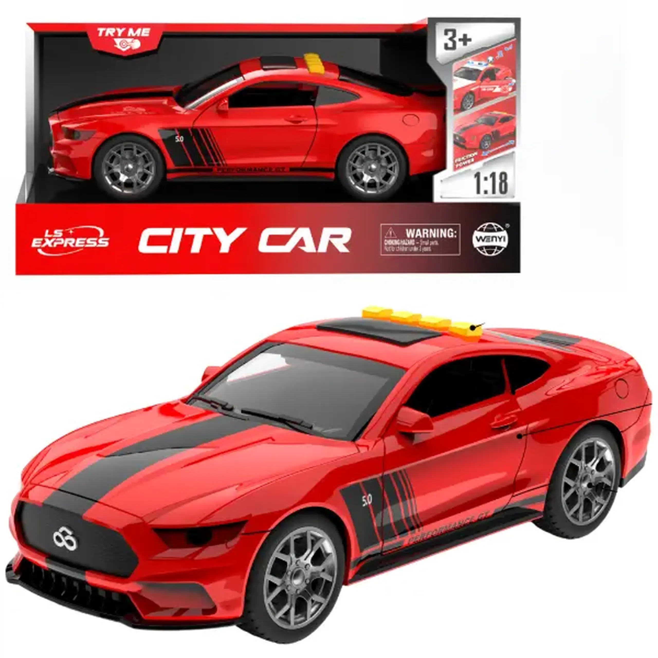 1:18 Mașină sport cu inerție (lumină / sunet)