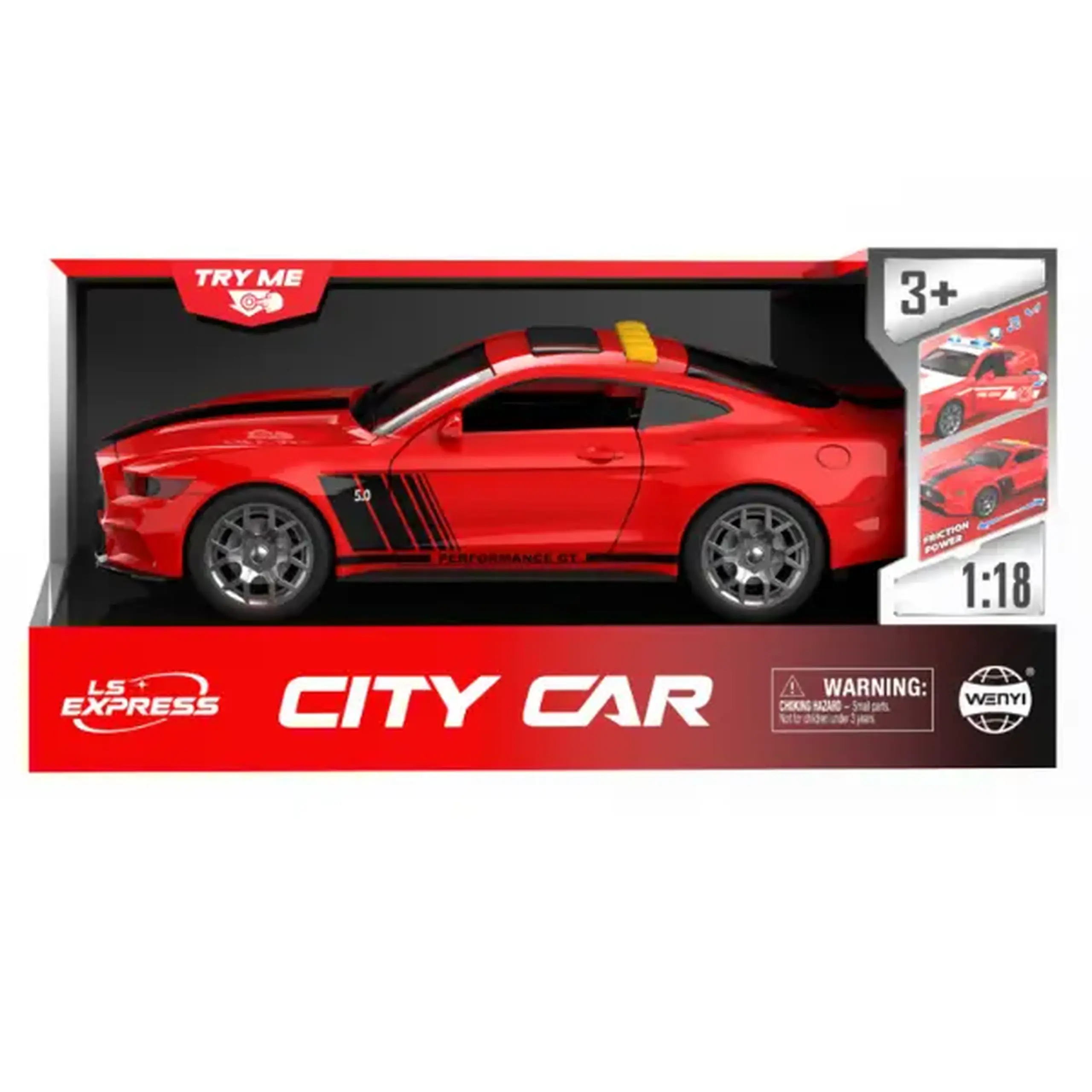 1:18 Mașină sport cu inerție (lumină / sunet)