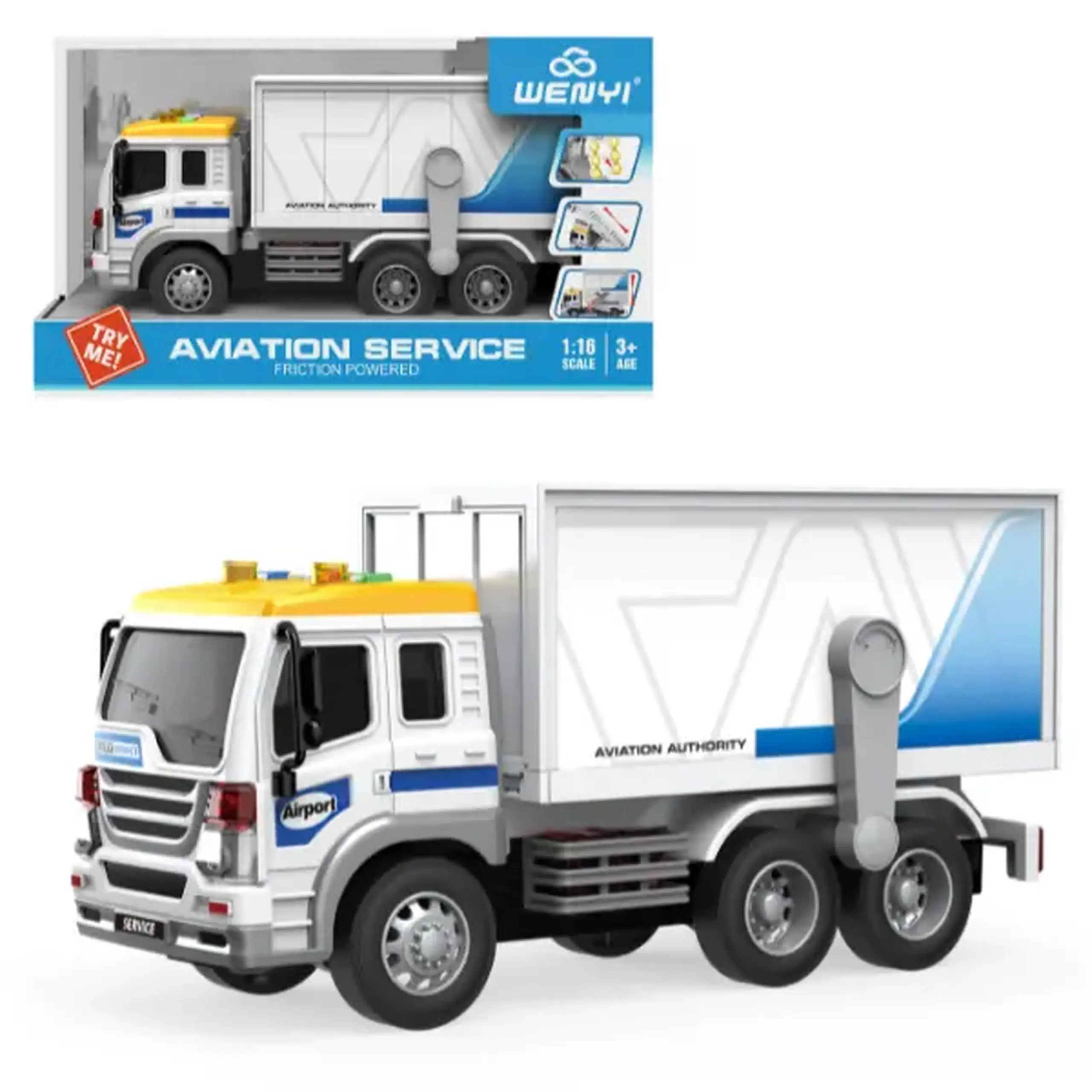 1:16 Vehicul de serviciu aeroportuar cu fricțiune (lumini /sunete)