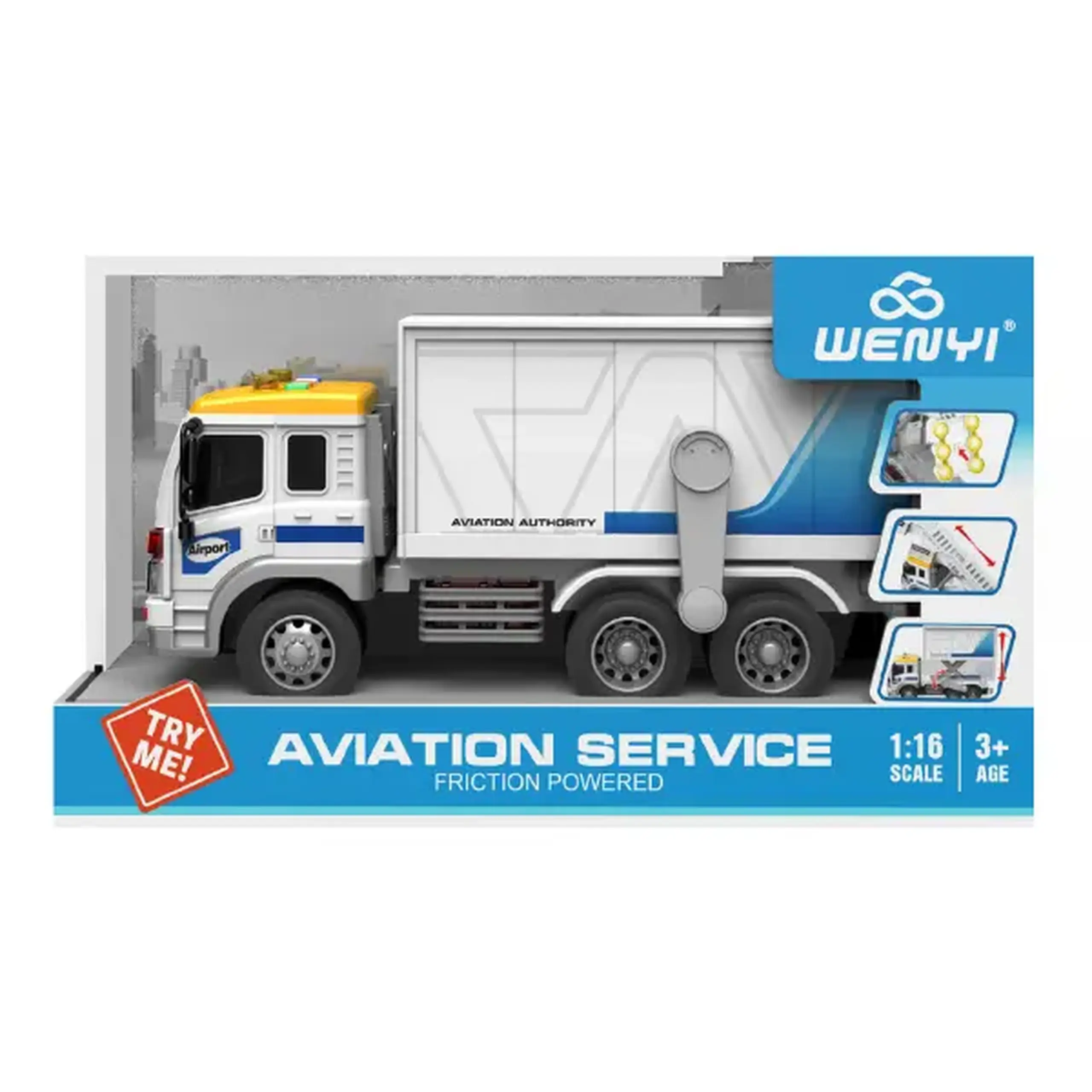 1:16 Vehicul de serviciu aeroportuar cu fricțiune (lumini /sunete)