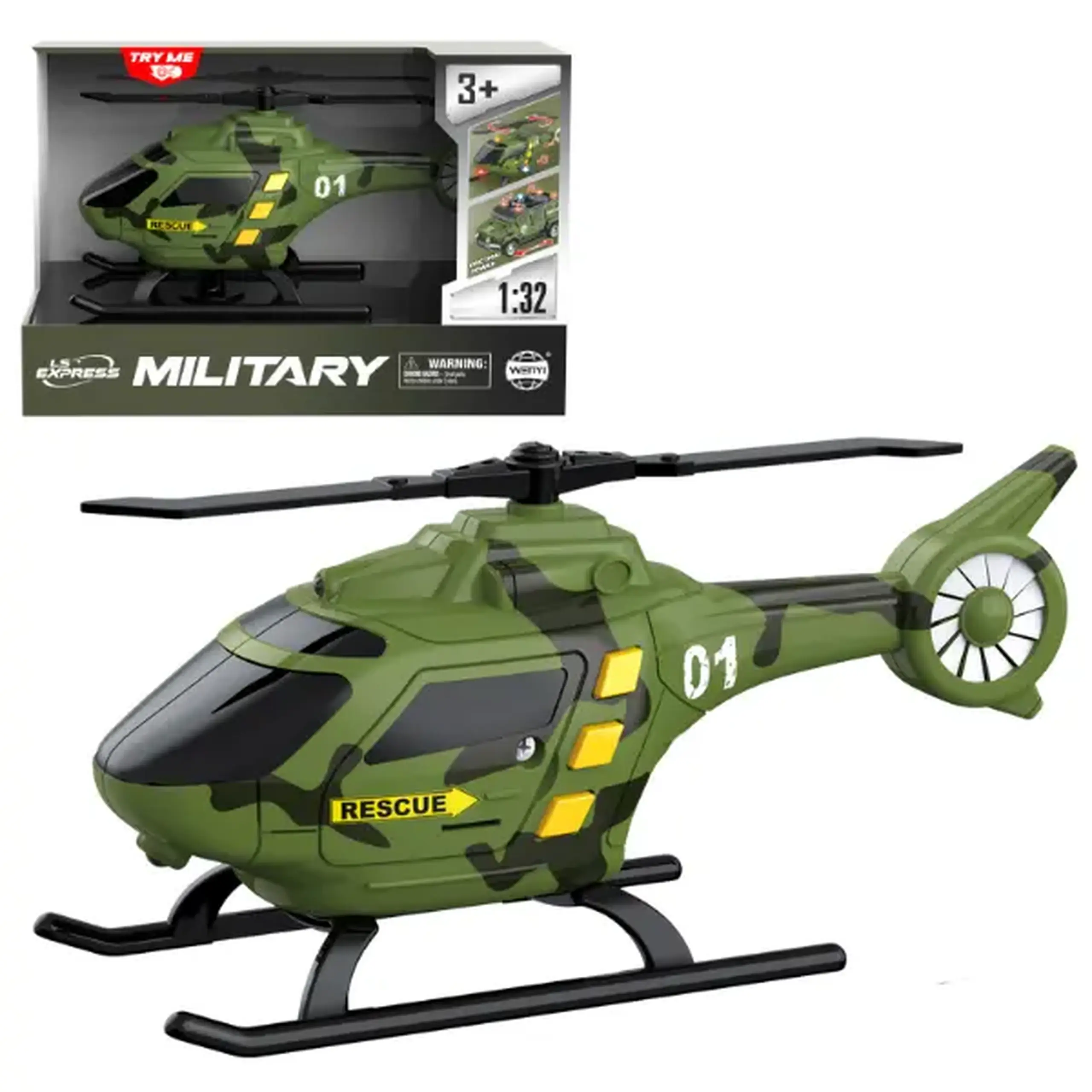 1:32 Elicopter militar de salvare (lumini /sunete)