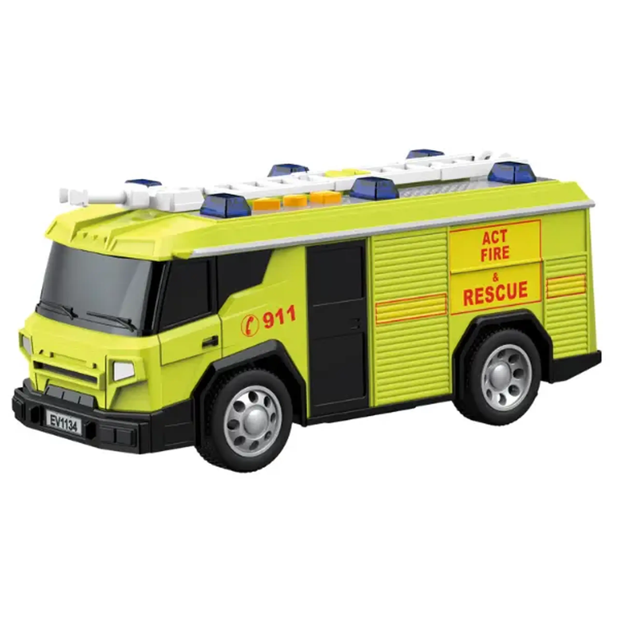 1:32 "Mașină de pompieri și salvare" cu fricțiune (lumini /sunete)