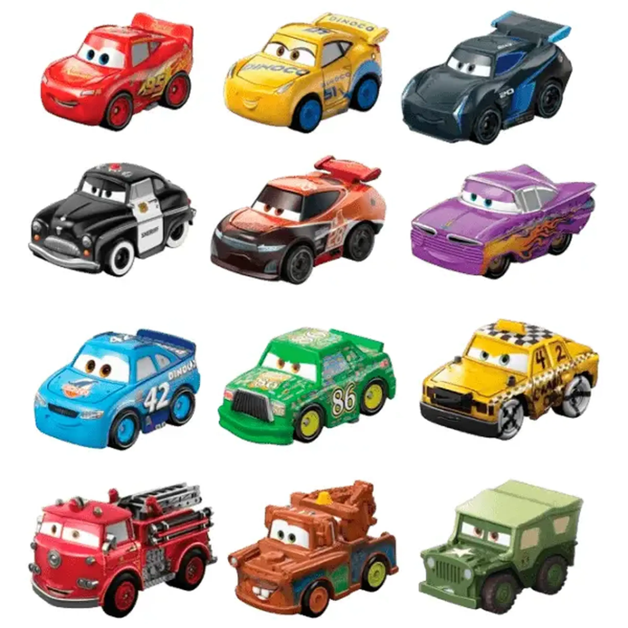Set mașinuțe din desenul animat "Cars"