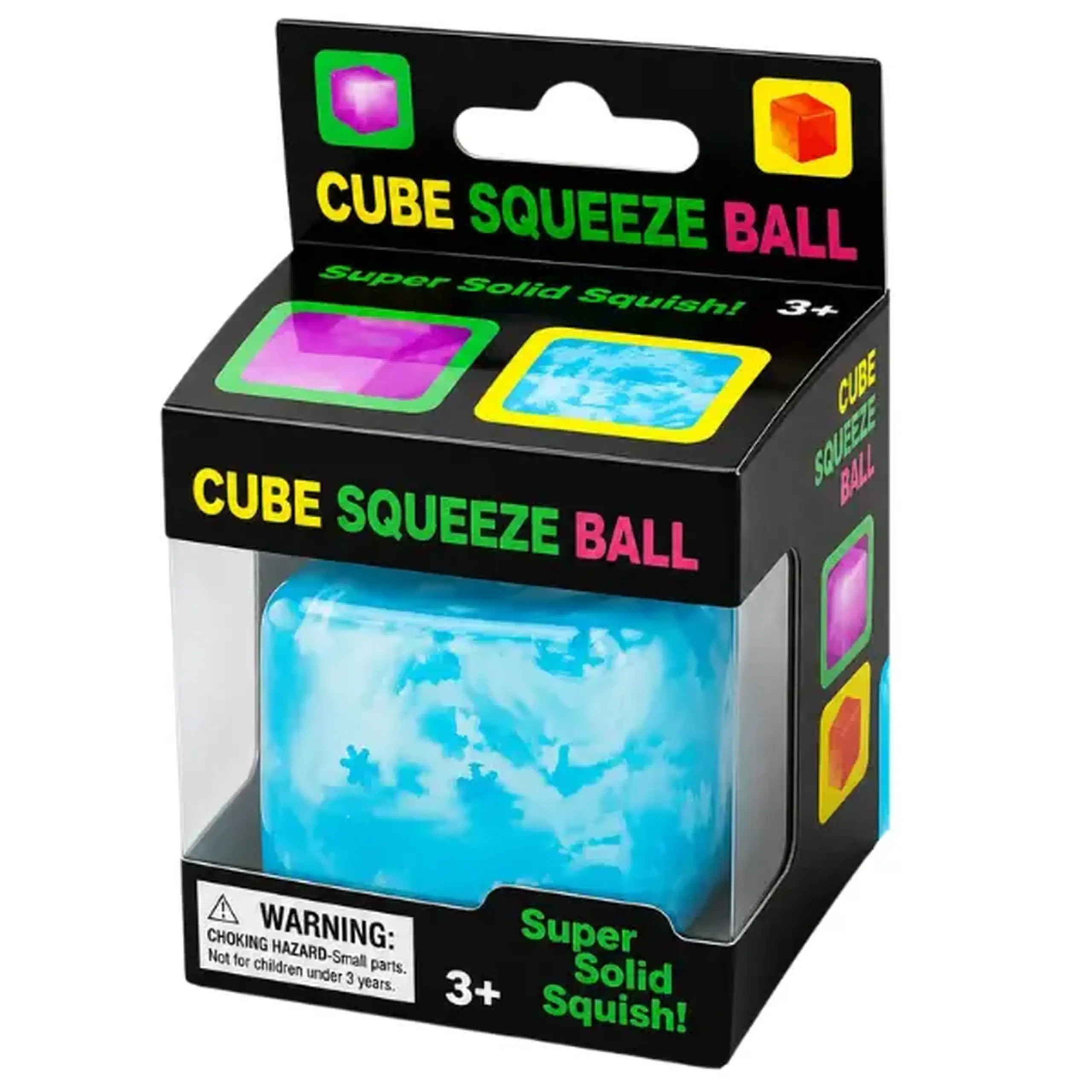 Cub antistres "Needoh: Flippy Ice Cube" cu fulgi de nea, 5.5×5.5×5.5 cm