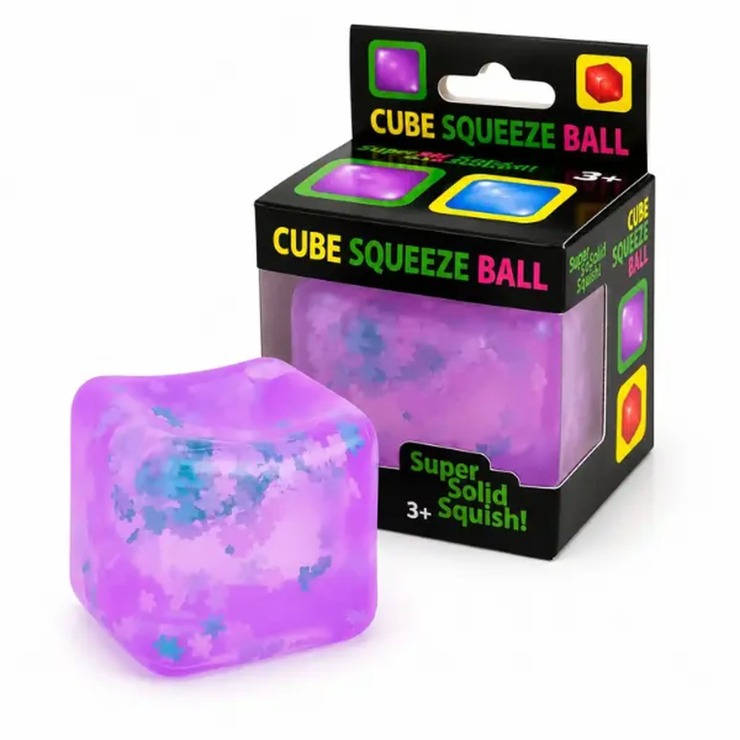 Cub antistres "Needoh: Flippy Ice Cube" cu fulgi de nea, 5.5×5.5×5.5 cm