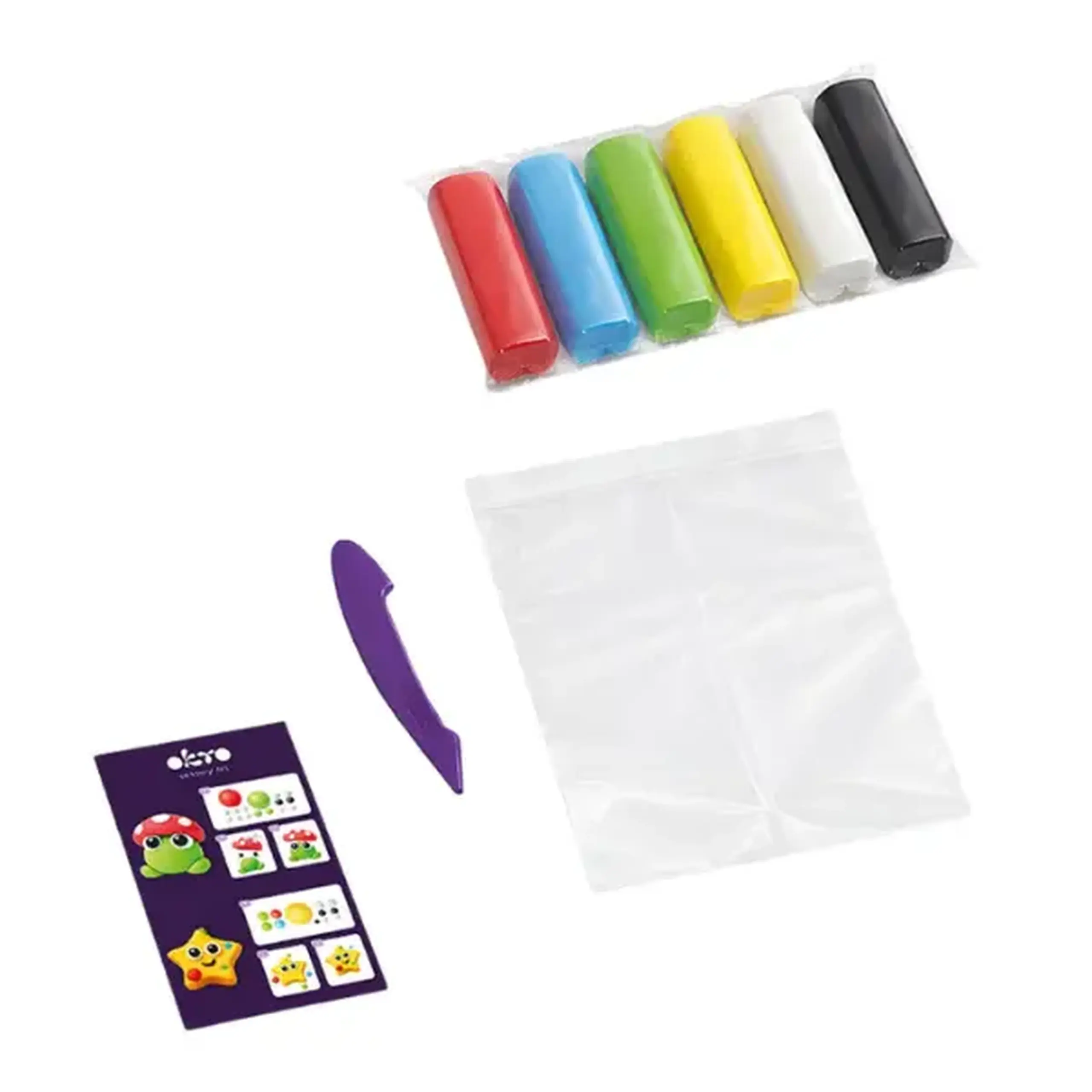 Set creativ cu plastilină aerată Air Clay OKTO, 6 buc × 6 g