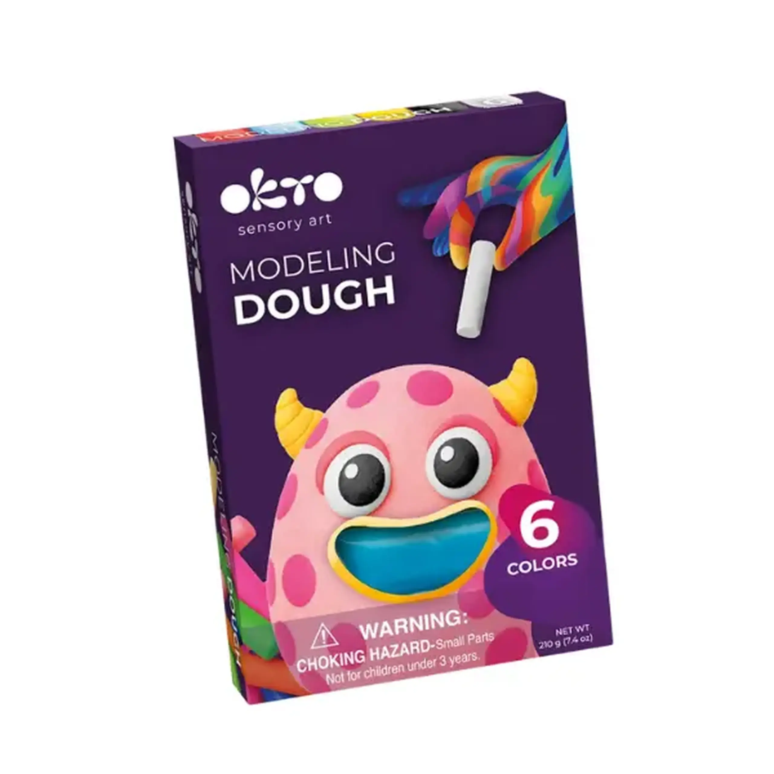 Set creativ cu plastilină aerată Air Clay OKTO, 6 buc × 6 g