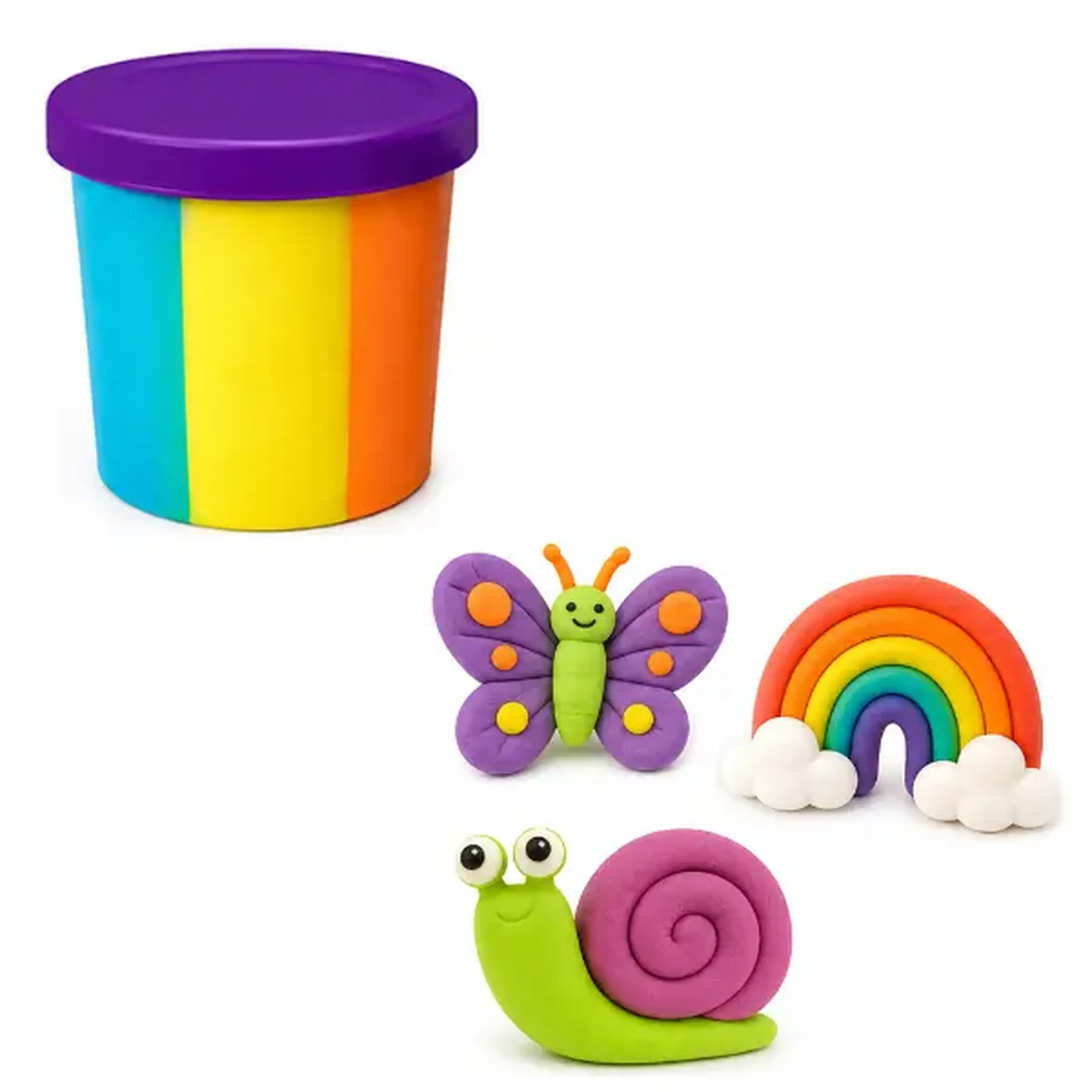 Set creativ cu plastilină aerată Air Clay OKTO, 6 buc × 6 g