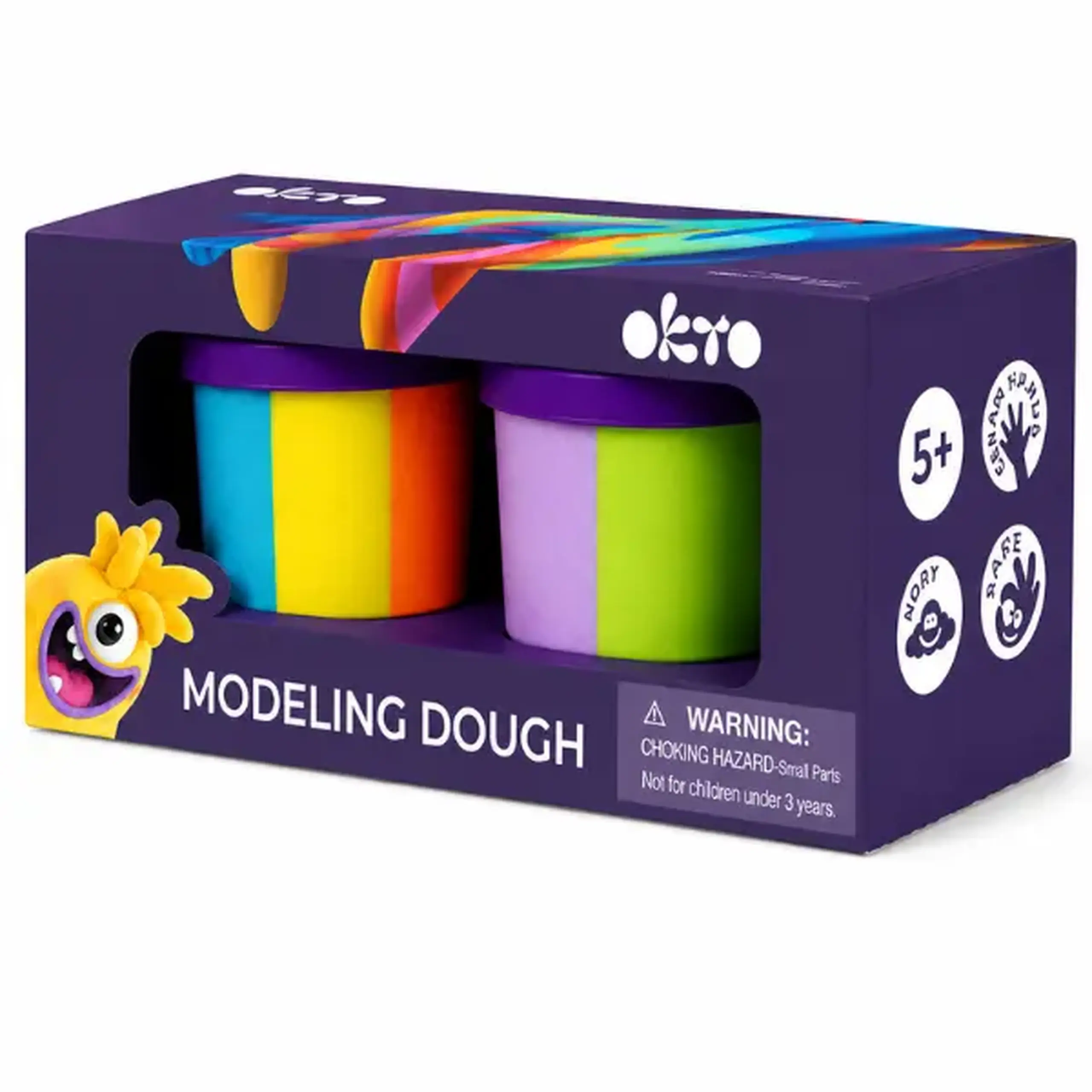 Set creativ cu plastilină aerată Air Clay OKTO, 6 buc × 6 g
