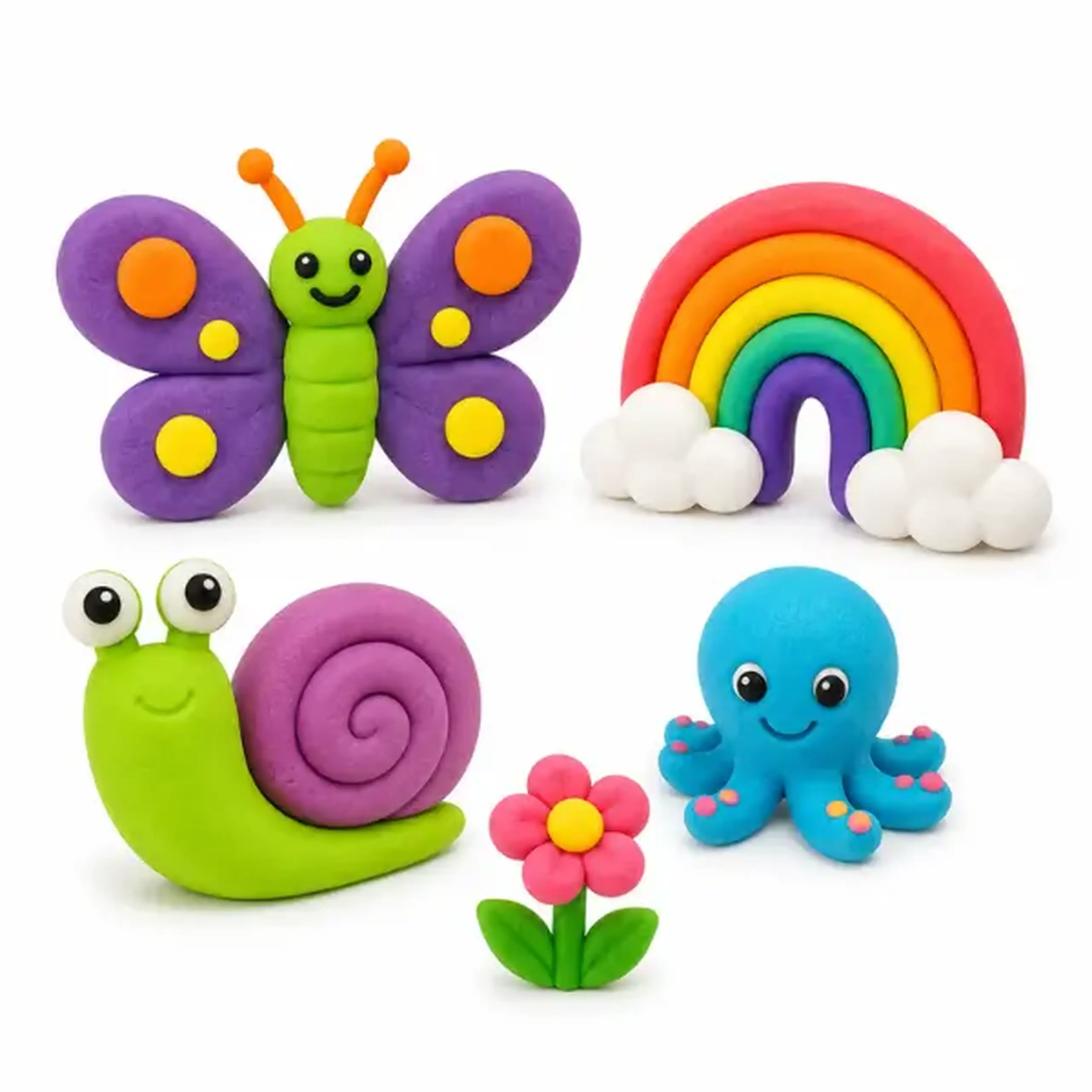 Set creativ cu plastilină aerată Air Clay OKTO, 6 buc × 6 g