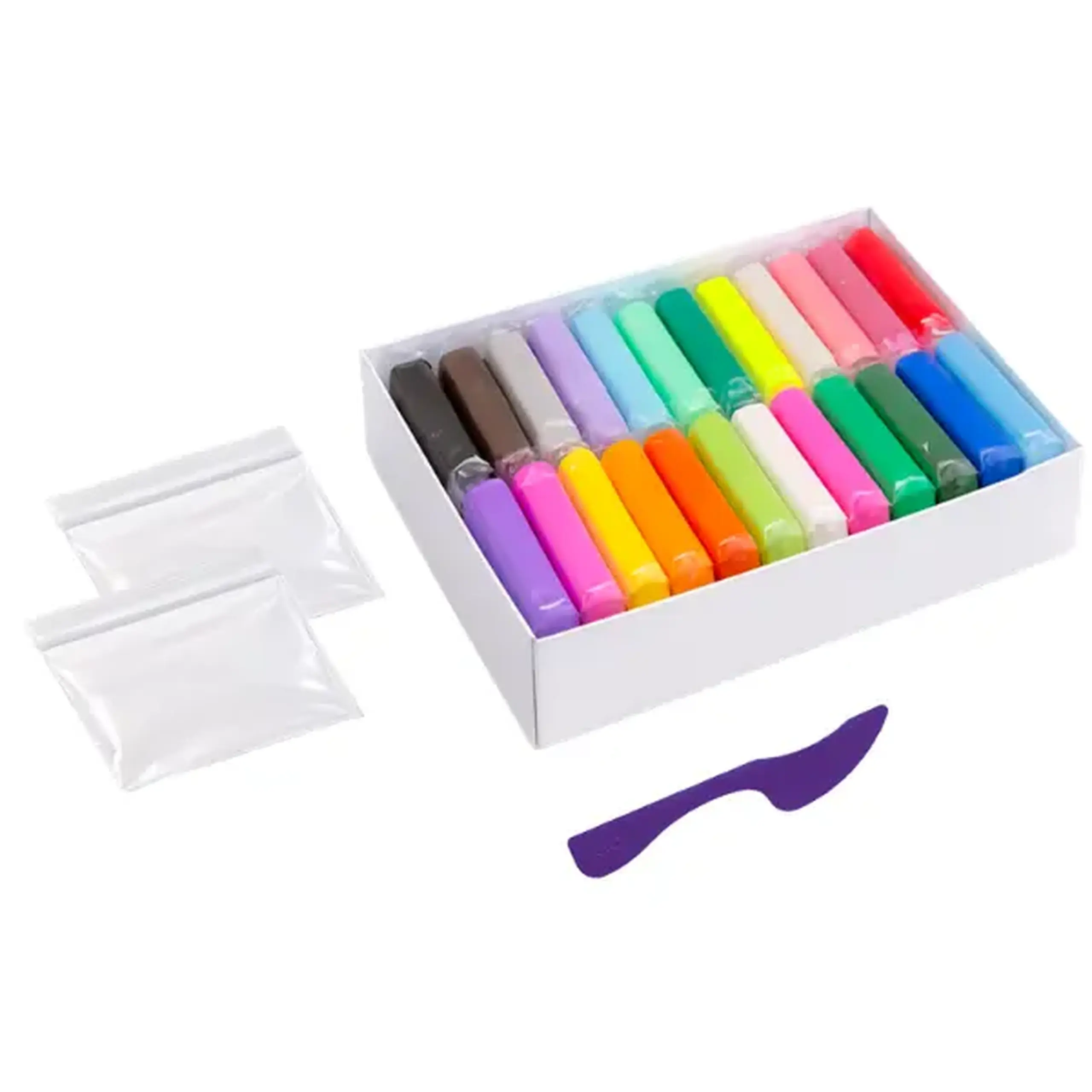 Set creativ cu plastilină aerată Air Clay OKTO, 24 buc × 6 g