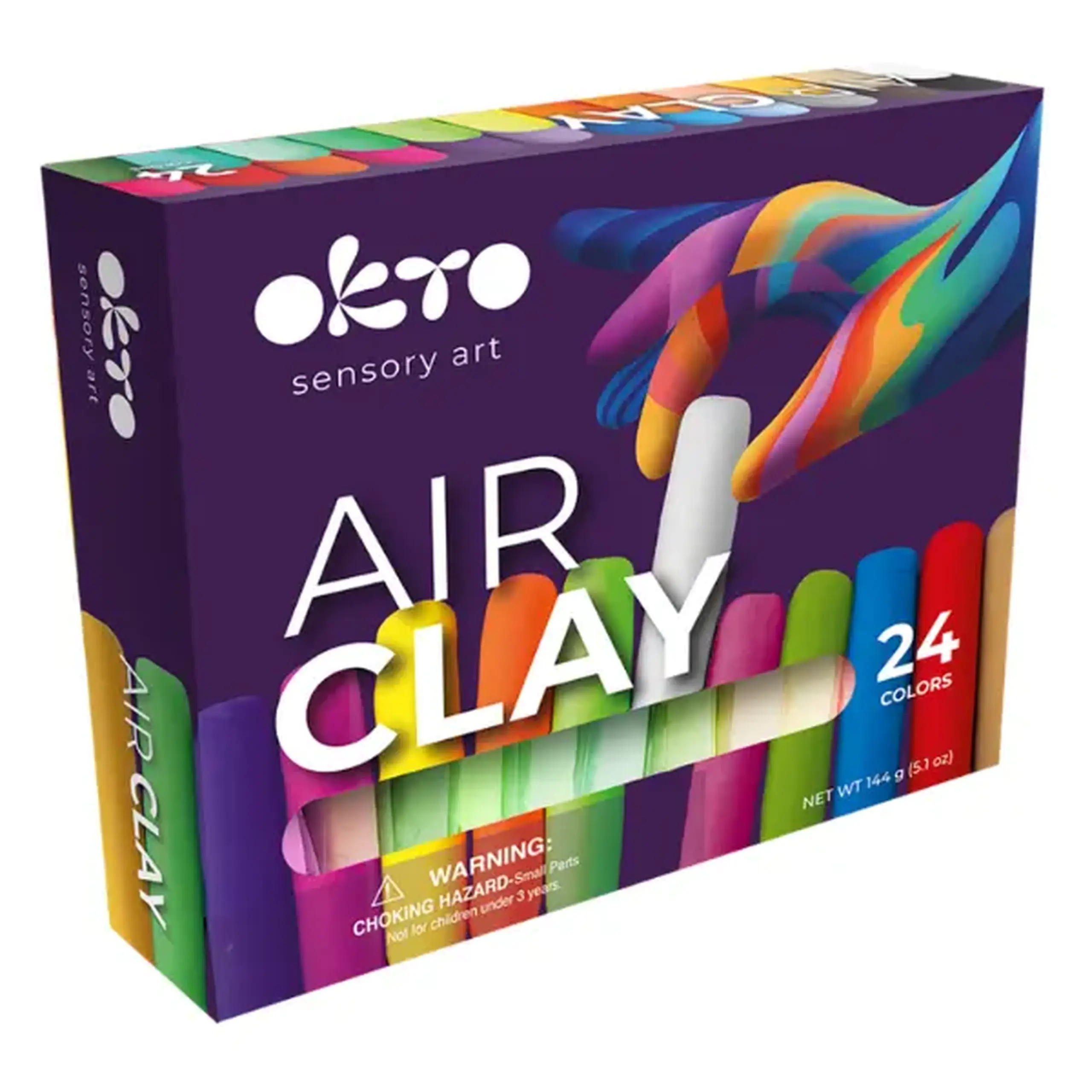 Set creativ cu plastilină aerată Air Clay OKTO, 24 buc × 6 g