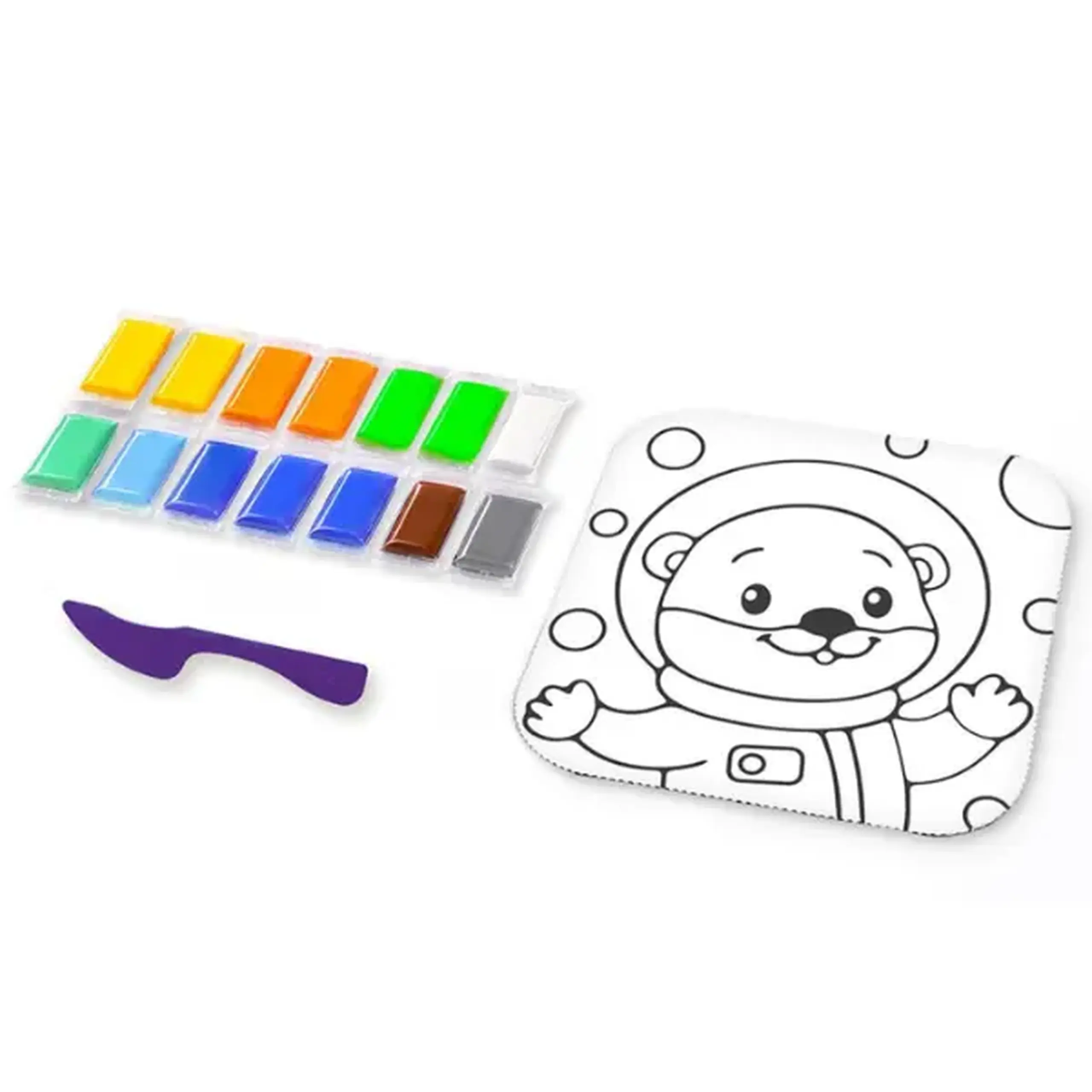 Tablou 3D pe numere din plastilină aerată Air Clay 24×24 cm – Vidră