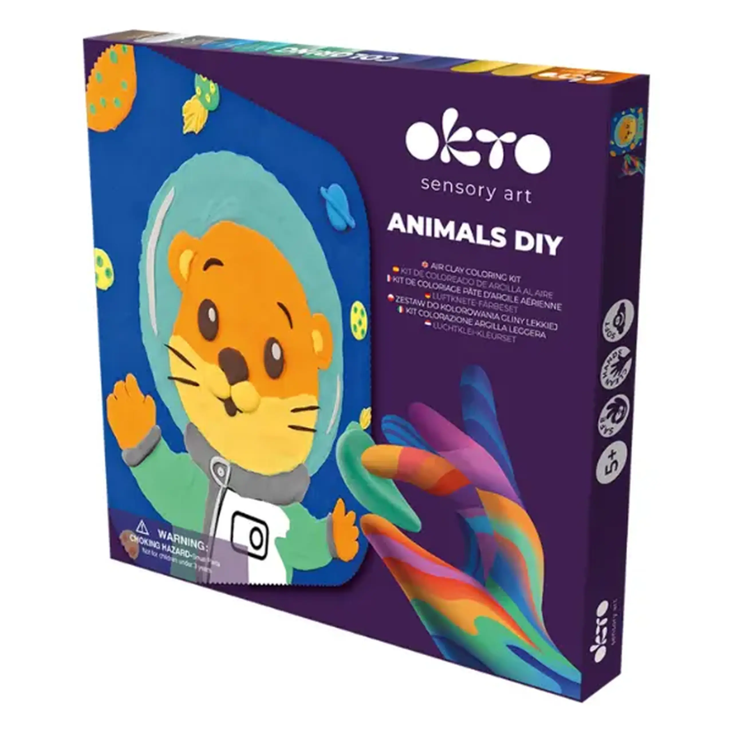 Tablou 3D pe numere din plastilină aerată Air Clay 24×24 cm – Vidră