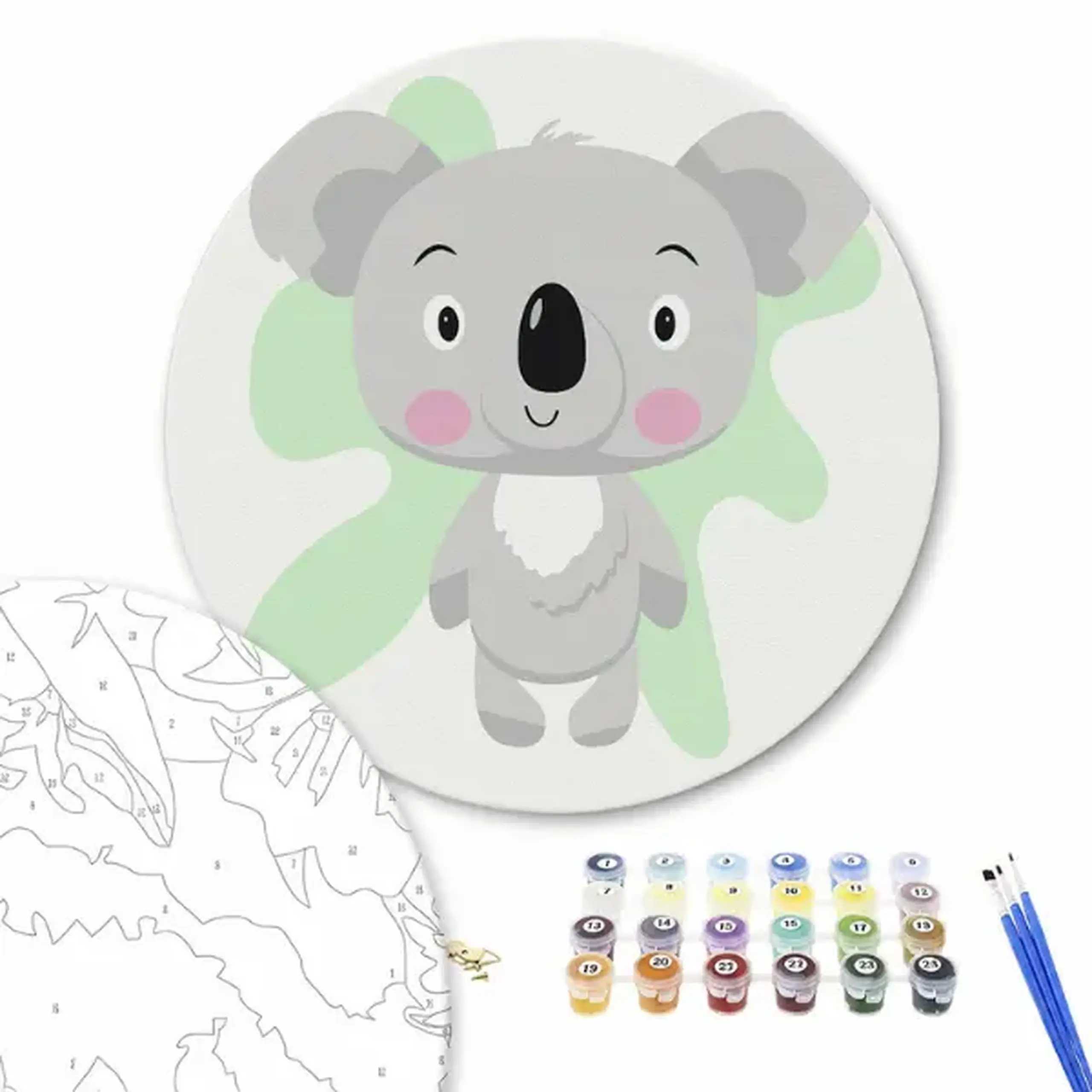 Pictură pe numere D20 сm (fără cutie) – Koala prietenoasă
