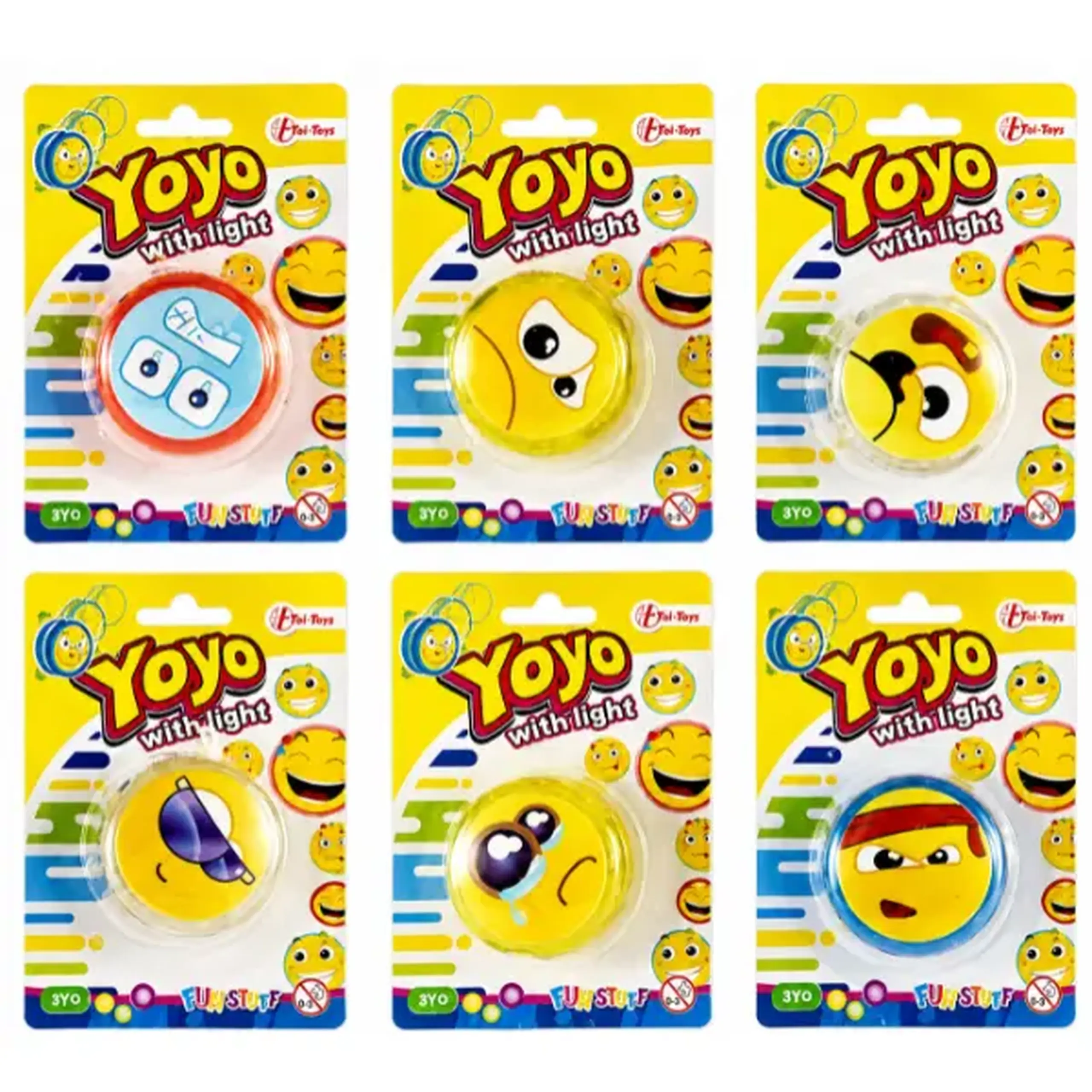 Yo-yo luminos „Emoji”, 6 modele
