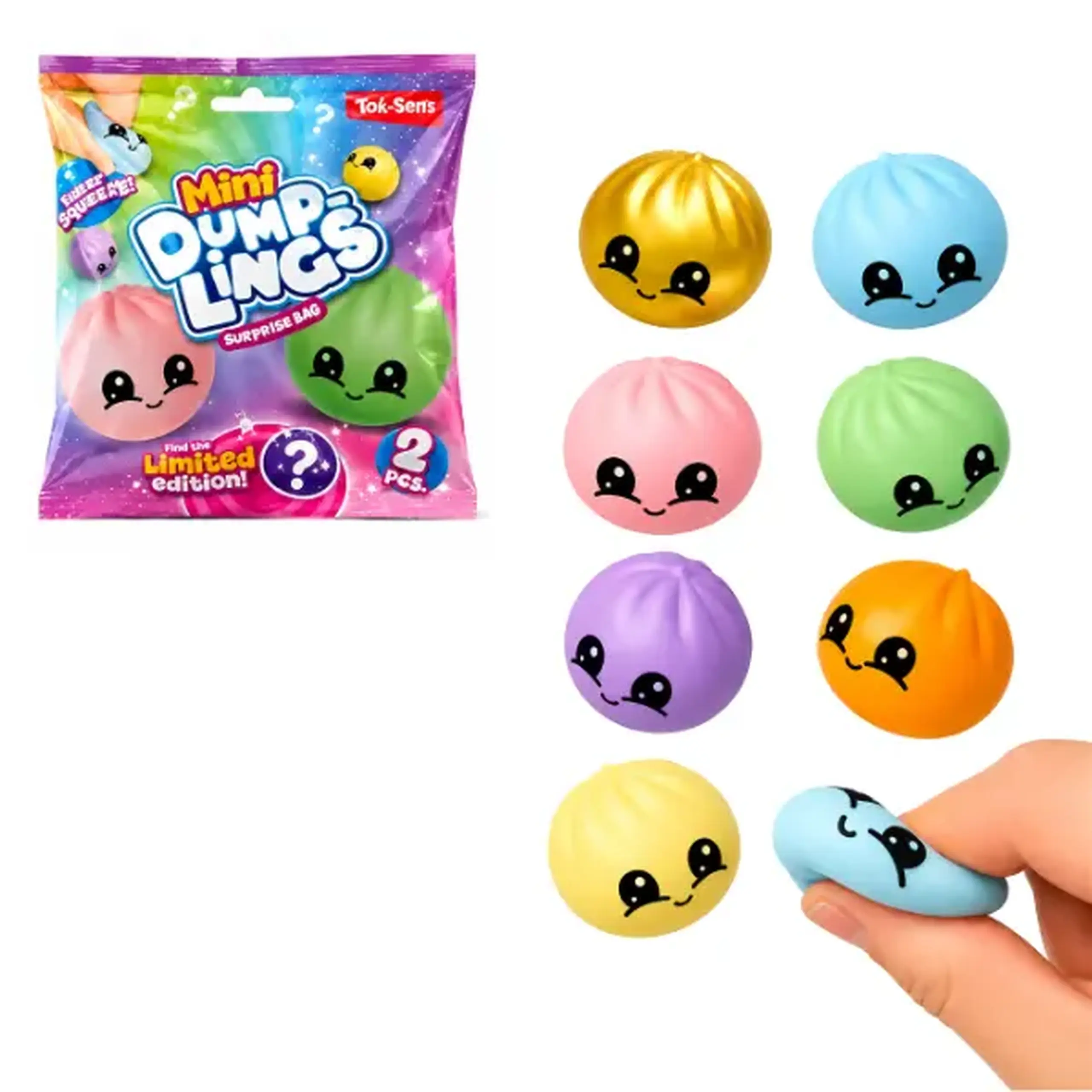 Jucărie antistres Mini Dumplings, 2 buc., 3,5 cm