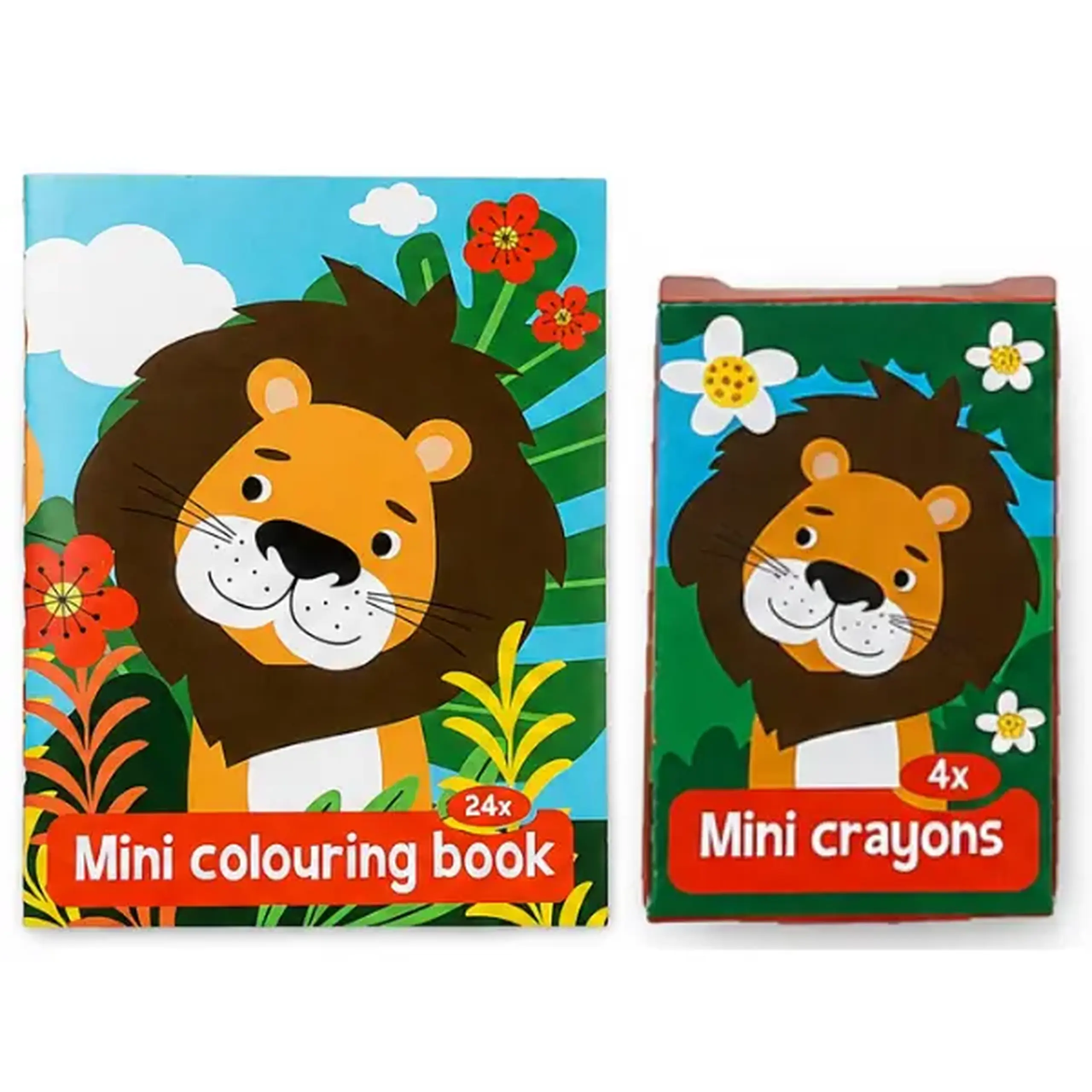 Set creativ "Animale sălbatice" cu carte de colorat, stickere și creioane