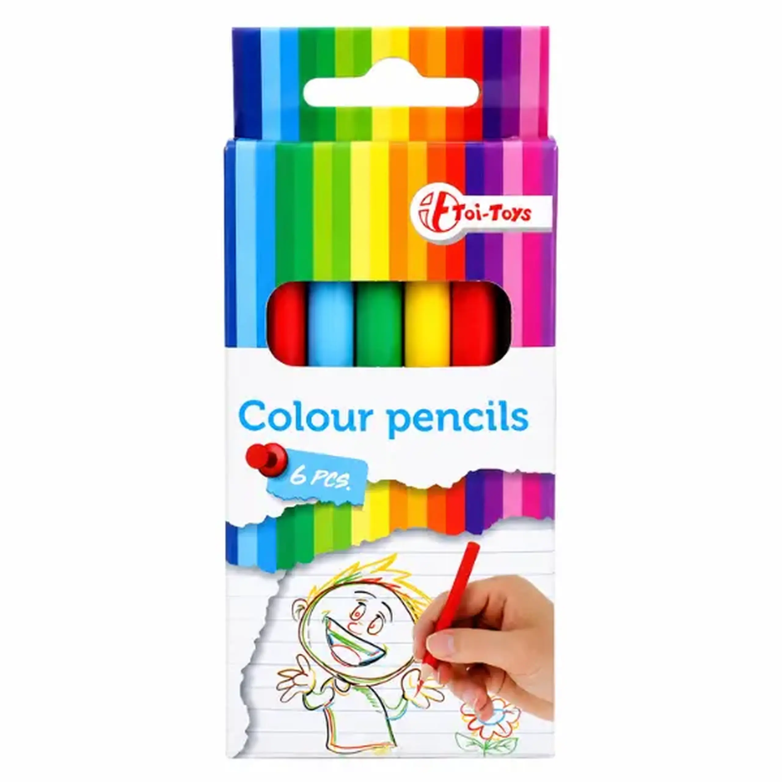 Set de creioane colorate Toi-Toys, 6 buc.