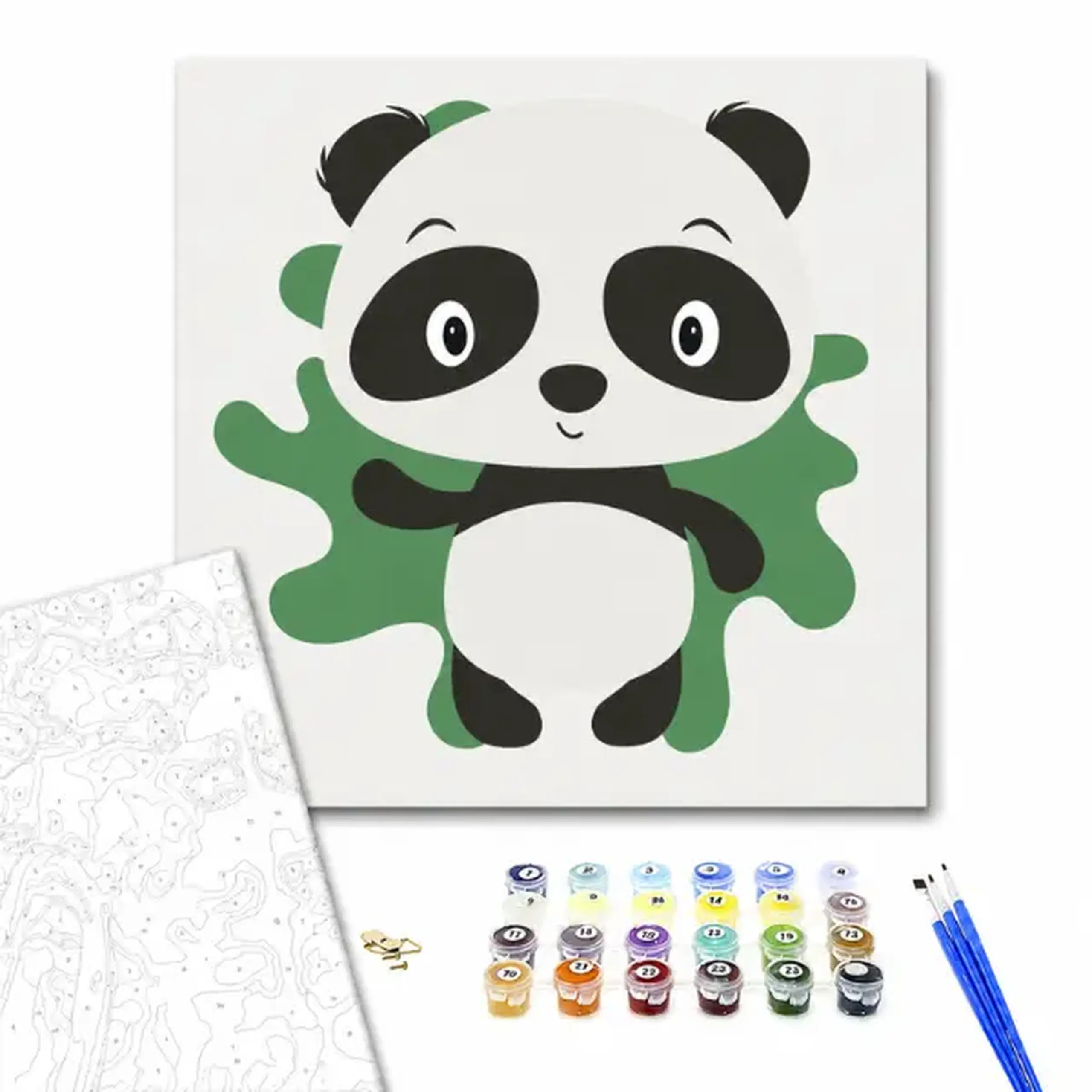 Pictură pe numere 20*20 сm (fără cutie) – Panda mică