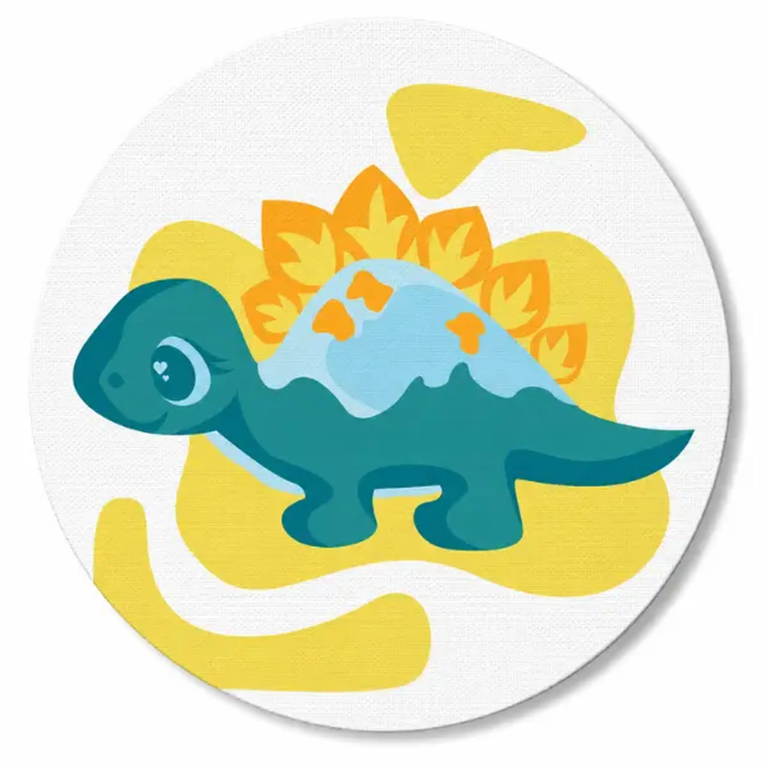 Pictură pe numere D20 сm (fără cutie) – Dinozaur prietenos
