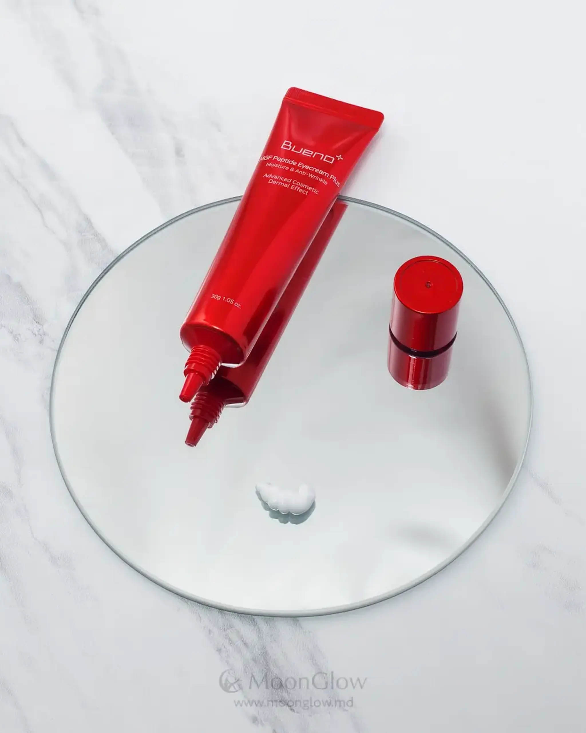 Cremă premium pentru zona de sub ochi cu celule stem ale roșiei și peptide Bueno MGF Peptide Eye Cream Plus 30g