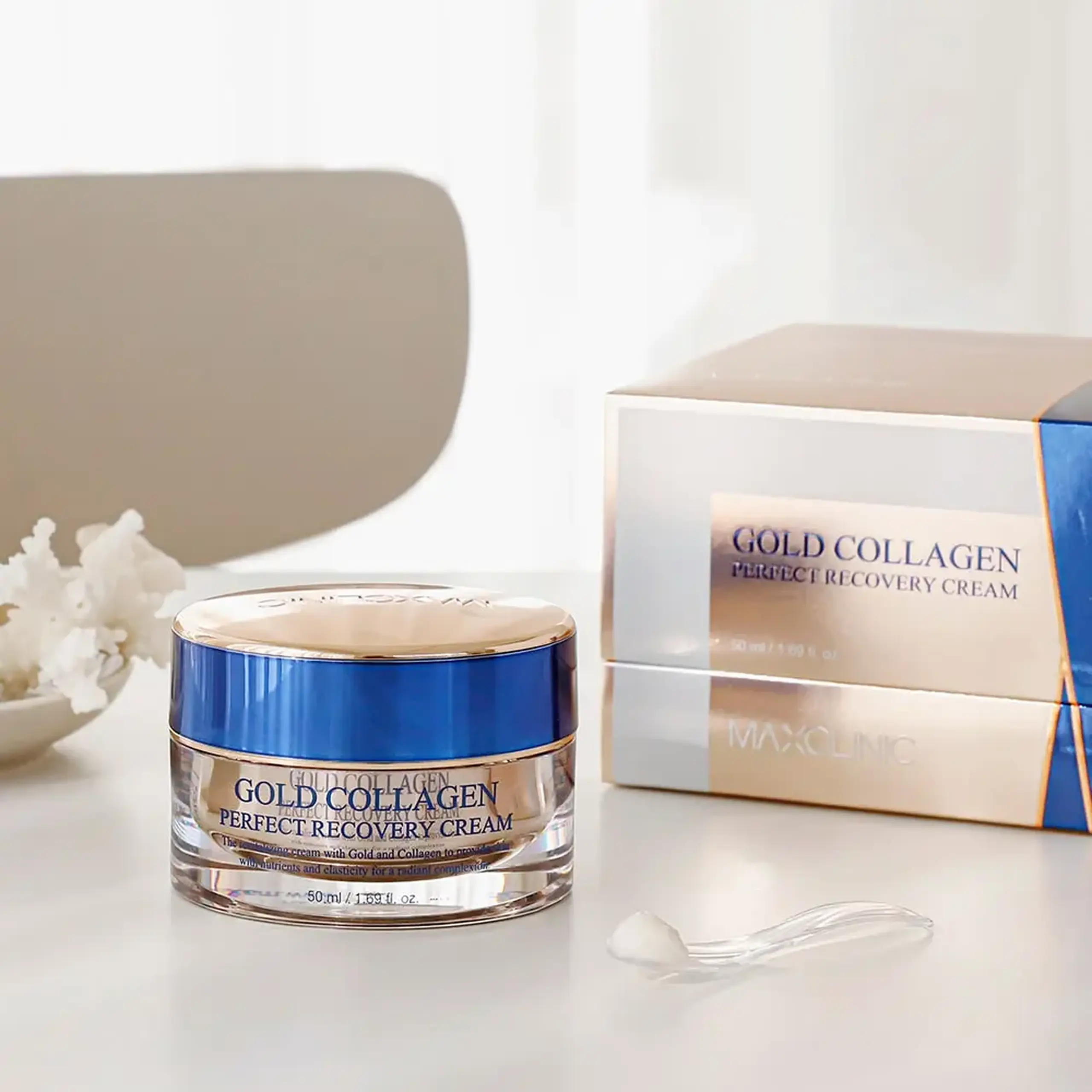 Cremă premium anti-age cu aur, colagen hidrolizat Maxclinic Gold Collagen Perfect Recovery Cream 50 ml