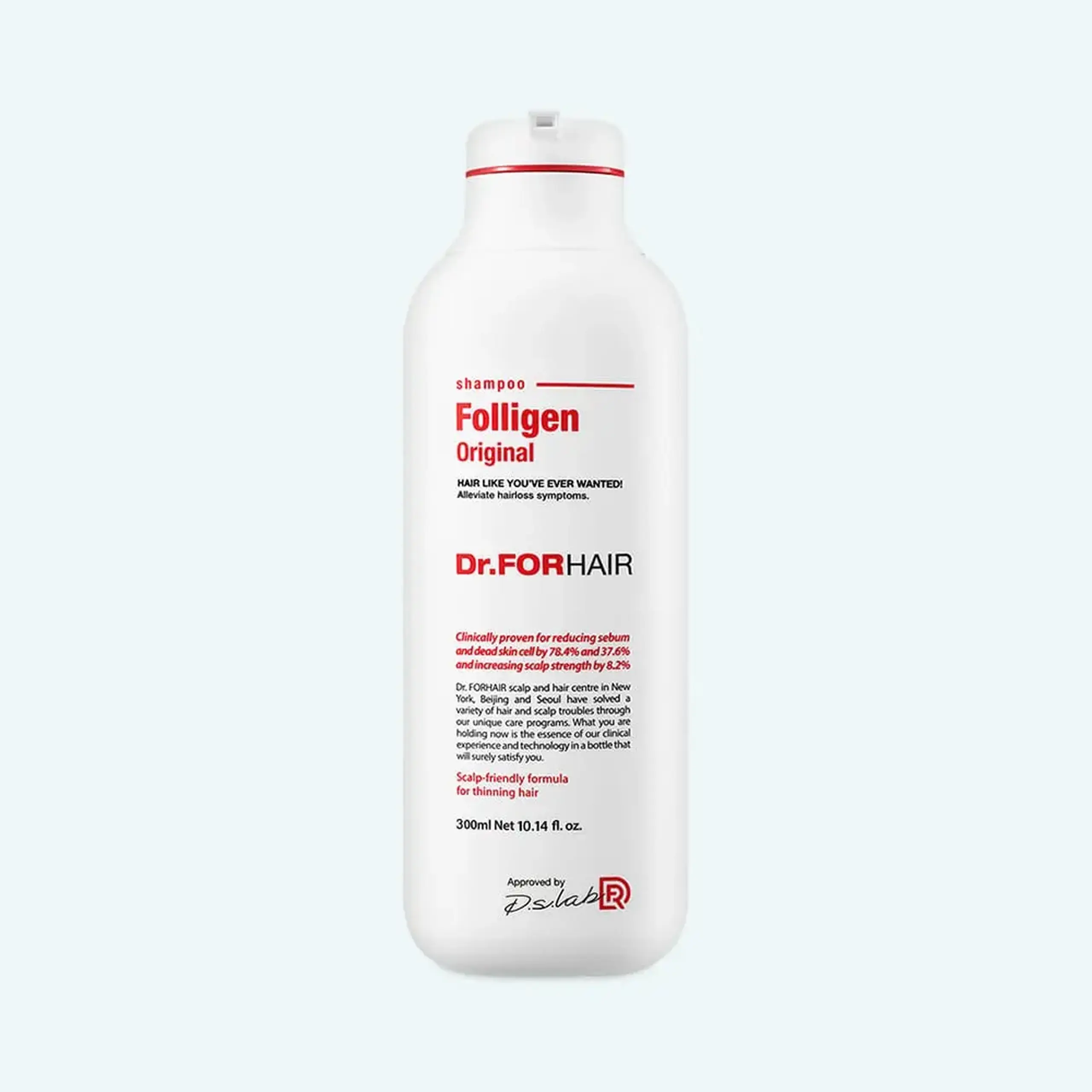 Șampon cu lipozomi împotriva căderii părului Dr.ForHair Folligen Original Shampoo 300 ml