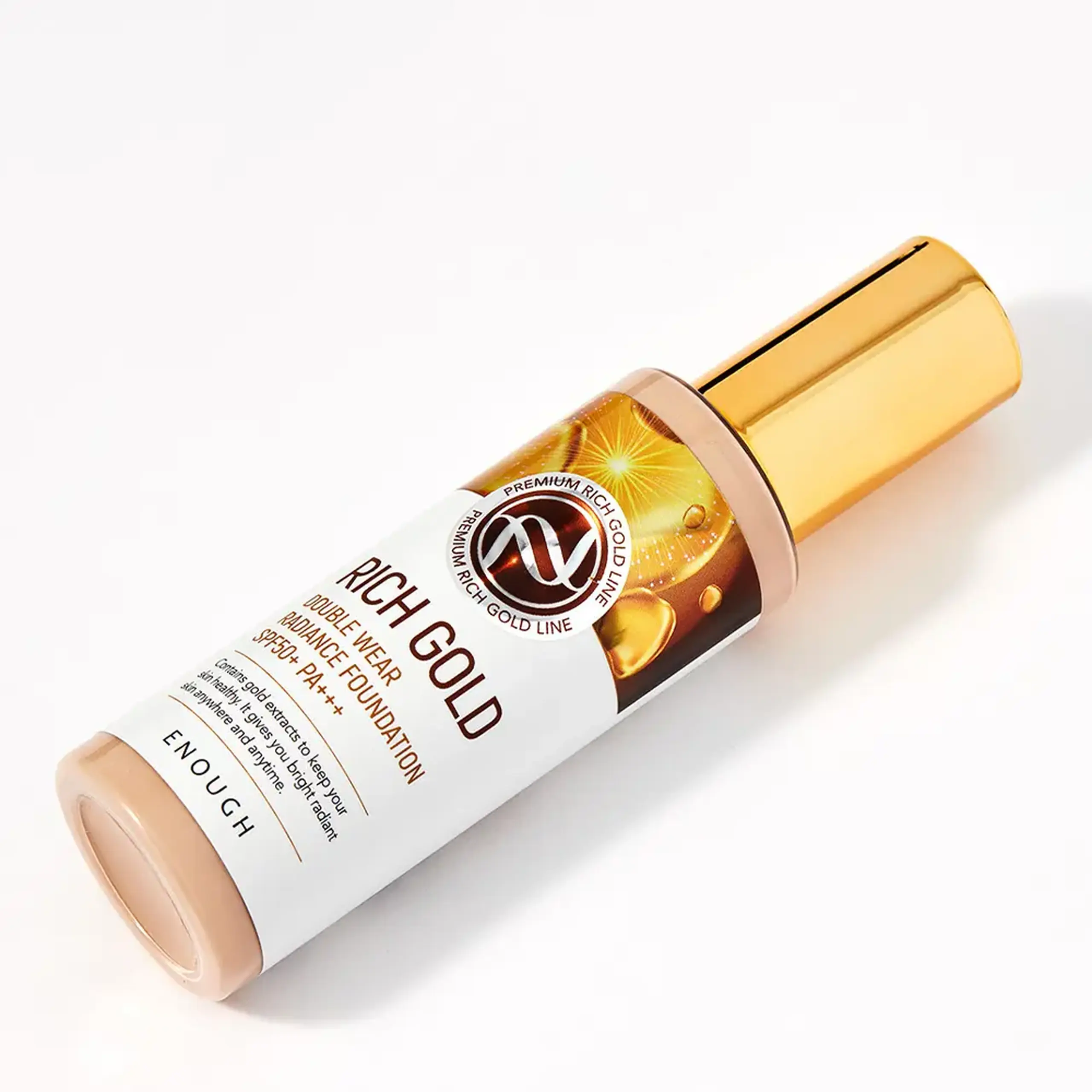 Fond de ten cu particule de aur Enough Rich Gold Double Wear Radiance Foundation Spf50+ Pa+++ №21 100 g