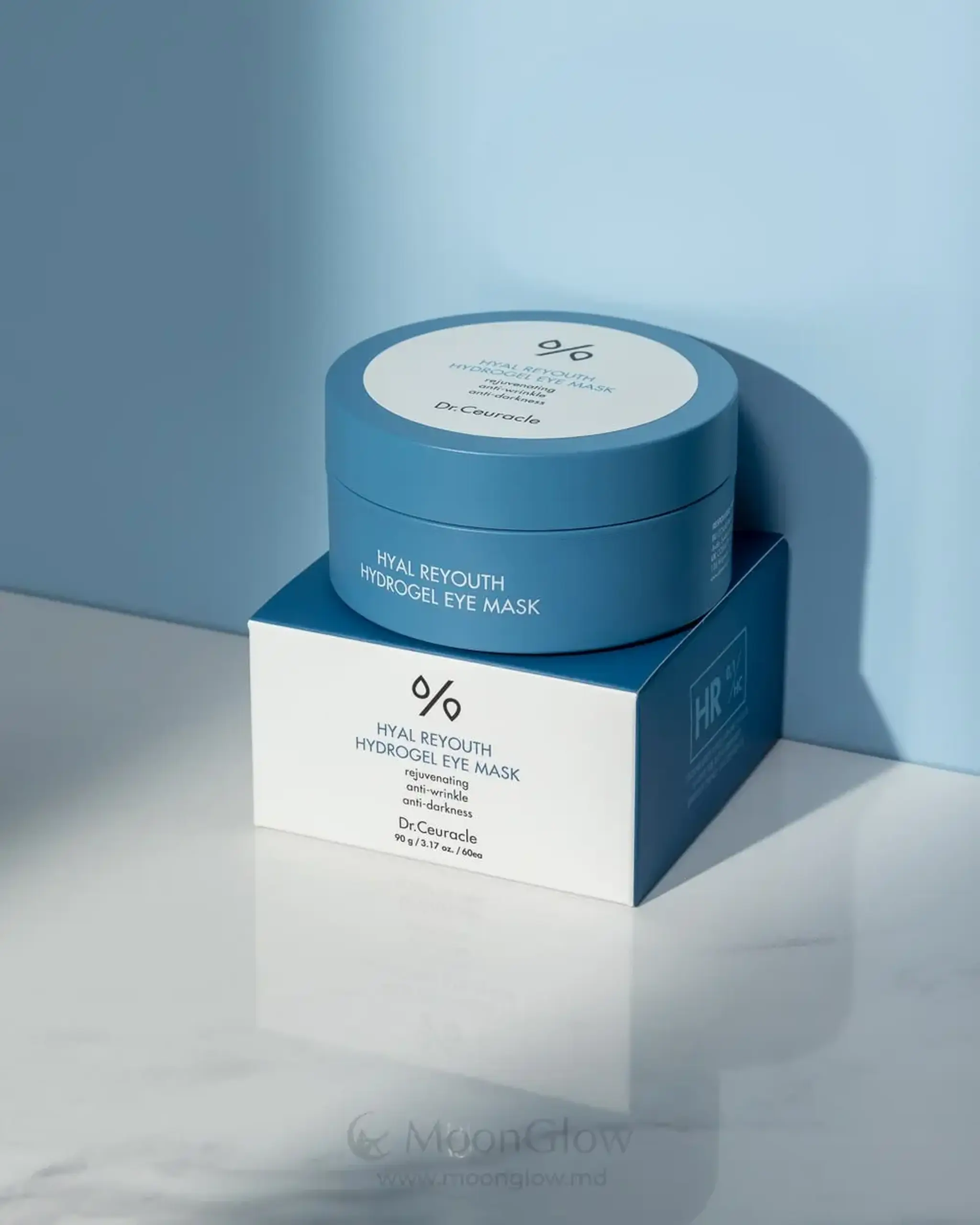 Mască pentru ochi cu un complex 6-hialuronic pentru hidratarea profundă Dr. Ceuracle Hyal Reyouth Hydrogel Eye Mask 60buc