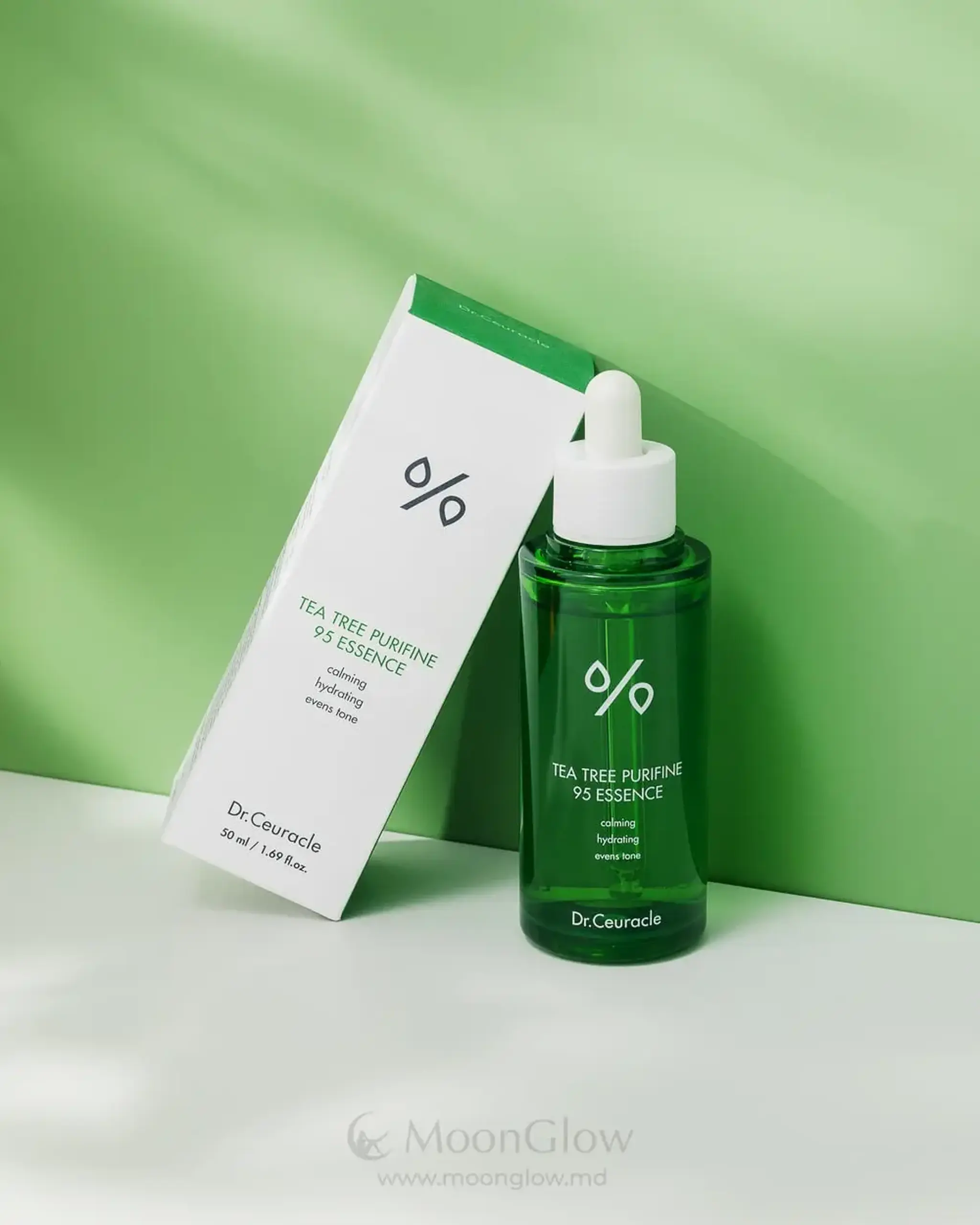 Ser antiinflamator cu 95% extract de ceai verde Dr. Ceuracle Tea Tree Purifine 95 Essence 50g