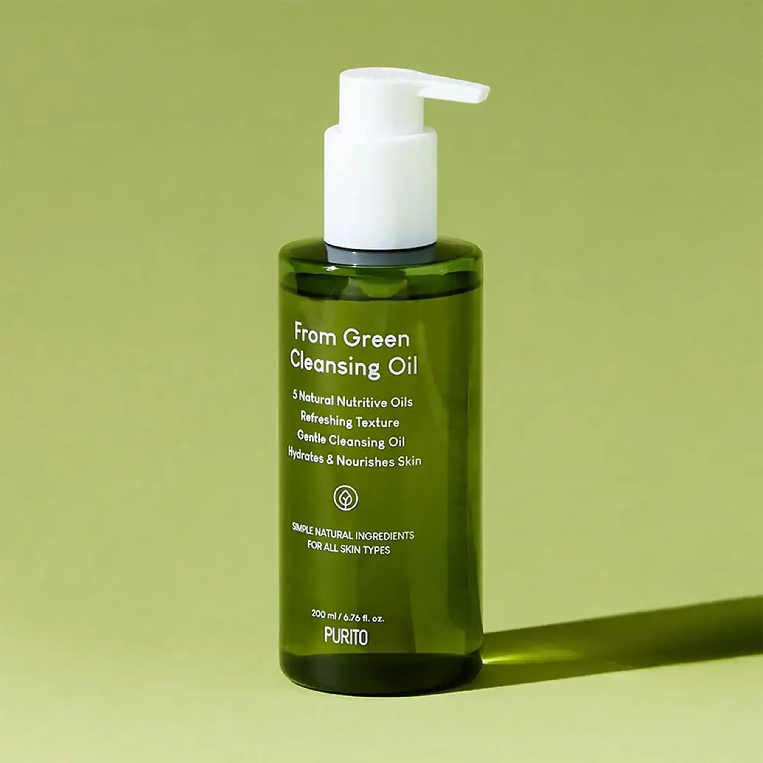 Ulei hidrofil pentru curățare blândă, eliminarea excessului de sebum și impurităților PURITO From Green Cleansing Oil 200ml