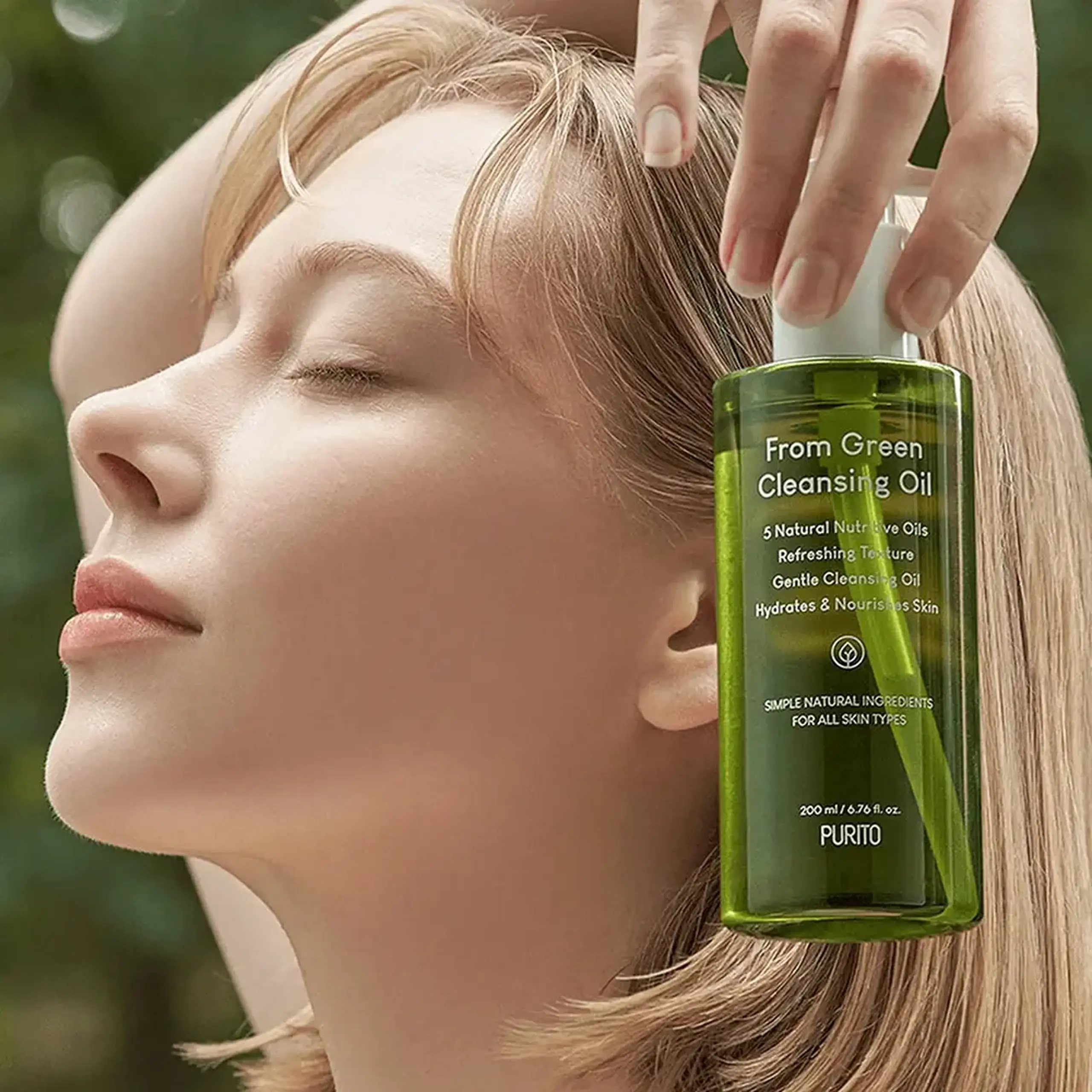 Ulei hidrofil pentru curățare blândă, eliminarea excessului de sebum și impurităților PURITO From Green Cleansing Oil 200ml