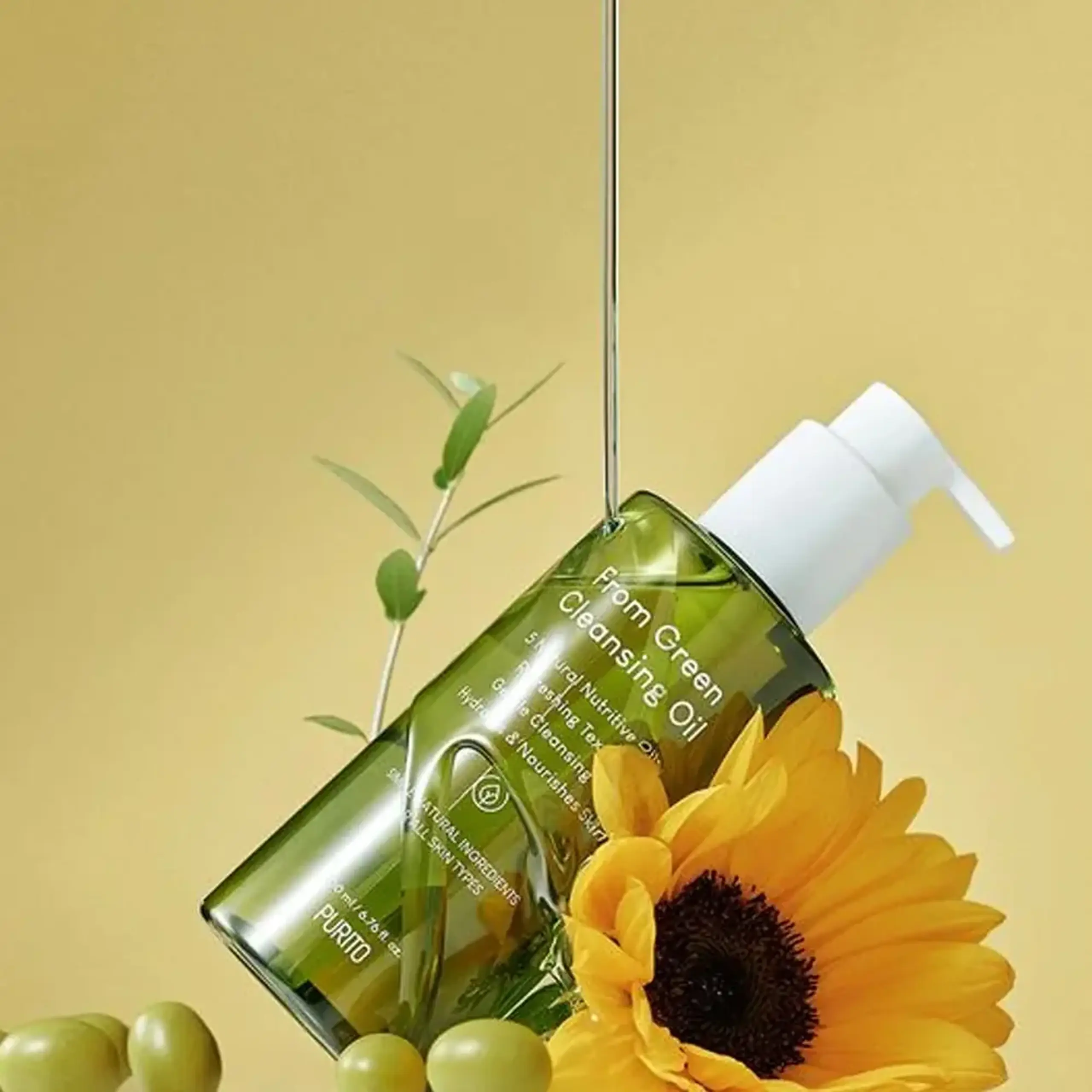 Ulei hidrofil pentru curățare blândă, eliminarea excessului de sebum și impurităților PURITO From Green Cleansing Oil 200ml