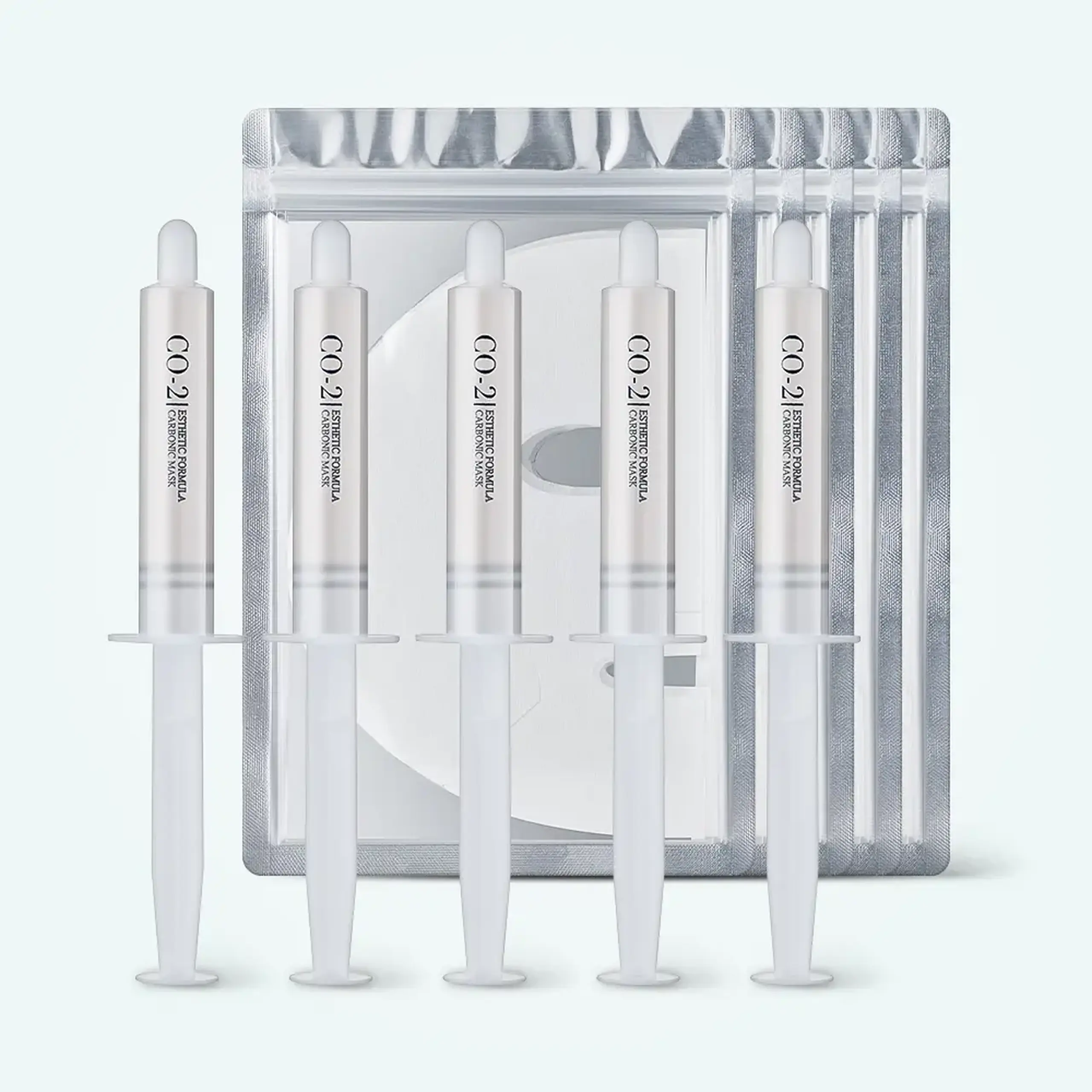 Set Masti din tesatura de Carbo-Terapie Esthetic House CO2 Esthetic Formula Carbonic Mask 5 bucăți