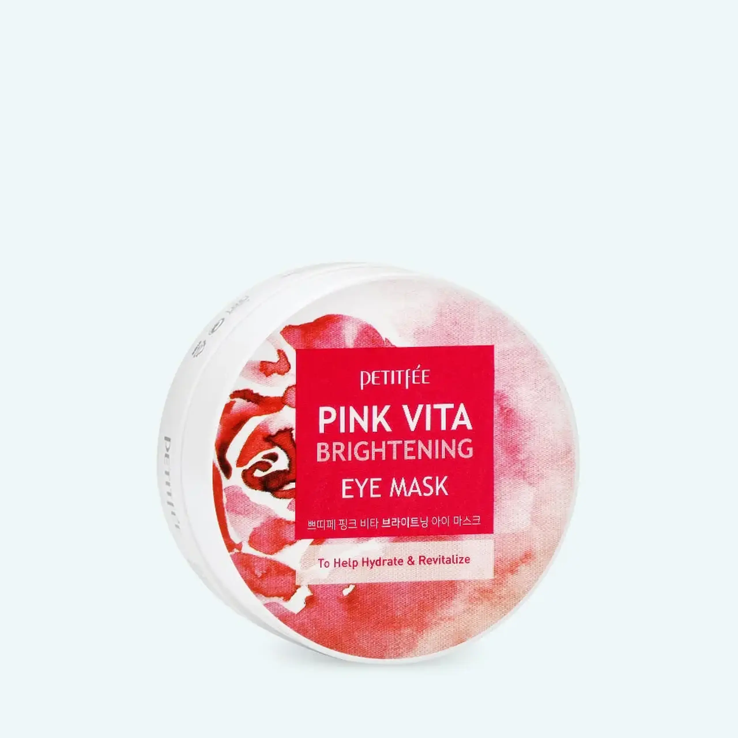 Patchuri pentru zona de sub ochi cu efect de luminozitate Petitfee Pink Vita Brightening Eye Mask 60pcs