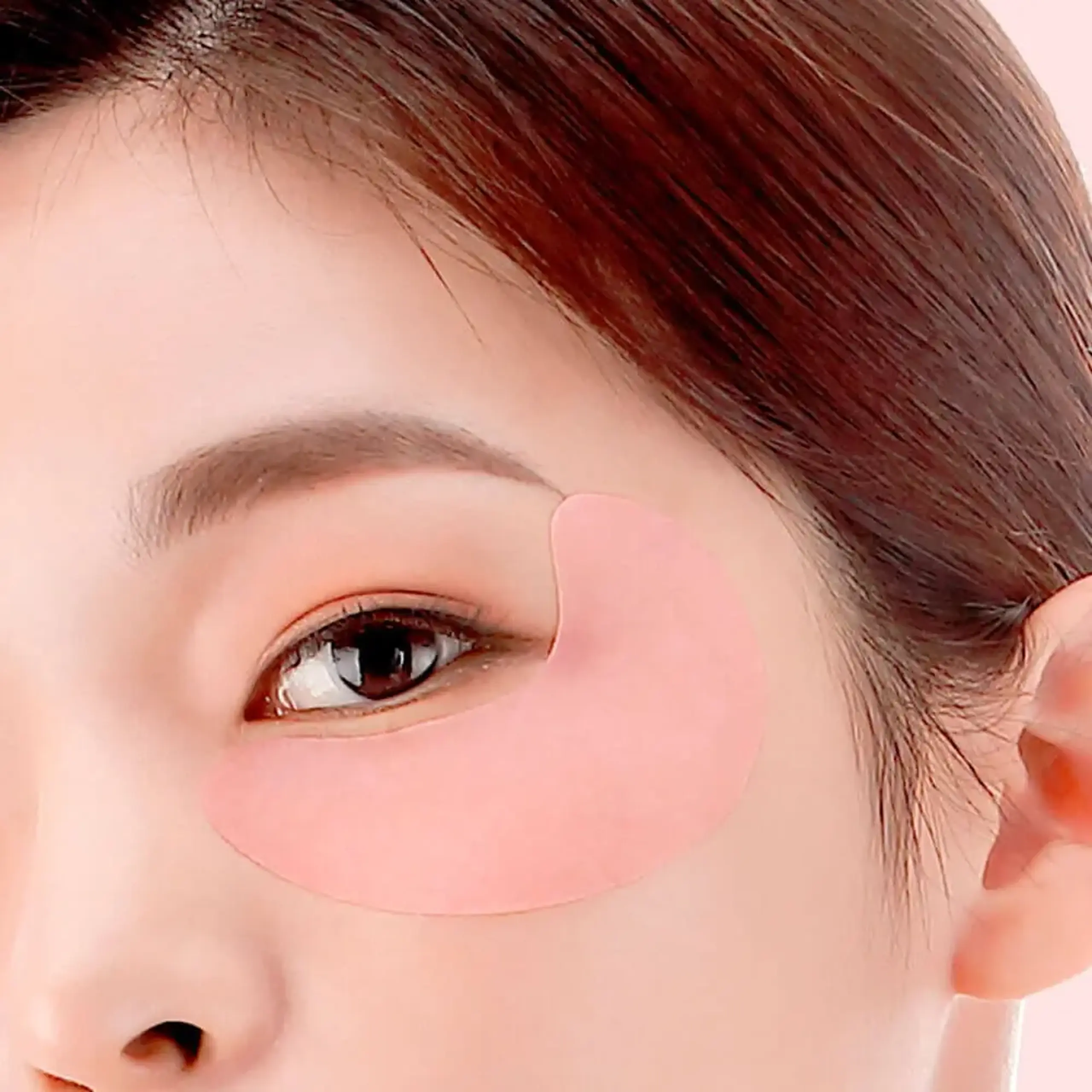 Patchuri pentru zona de sub ochi cu efect de luminozitate Petitfee Pink Vita Brightening Eye Mask 60pcs
