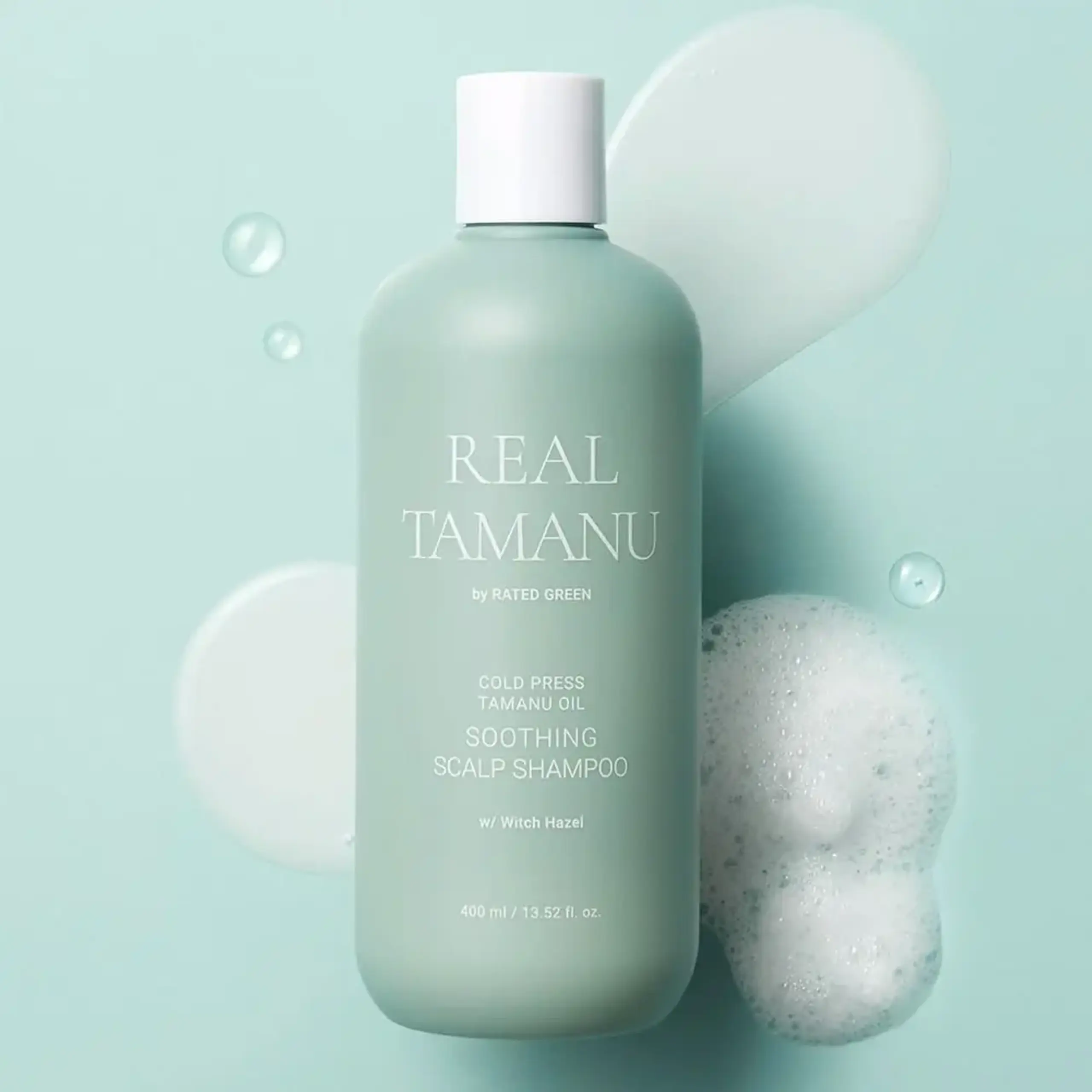 Șampon cu efet antiinflamator și antioxidant Rated Green Real Tamanu Cold Press Tamanu Oil Soothing Scalp Shampoo 400 ml