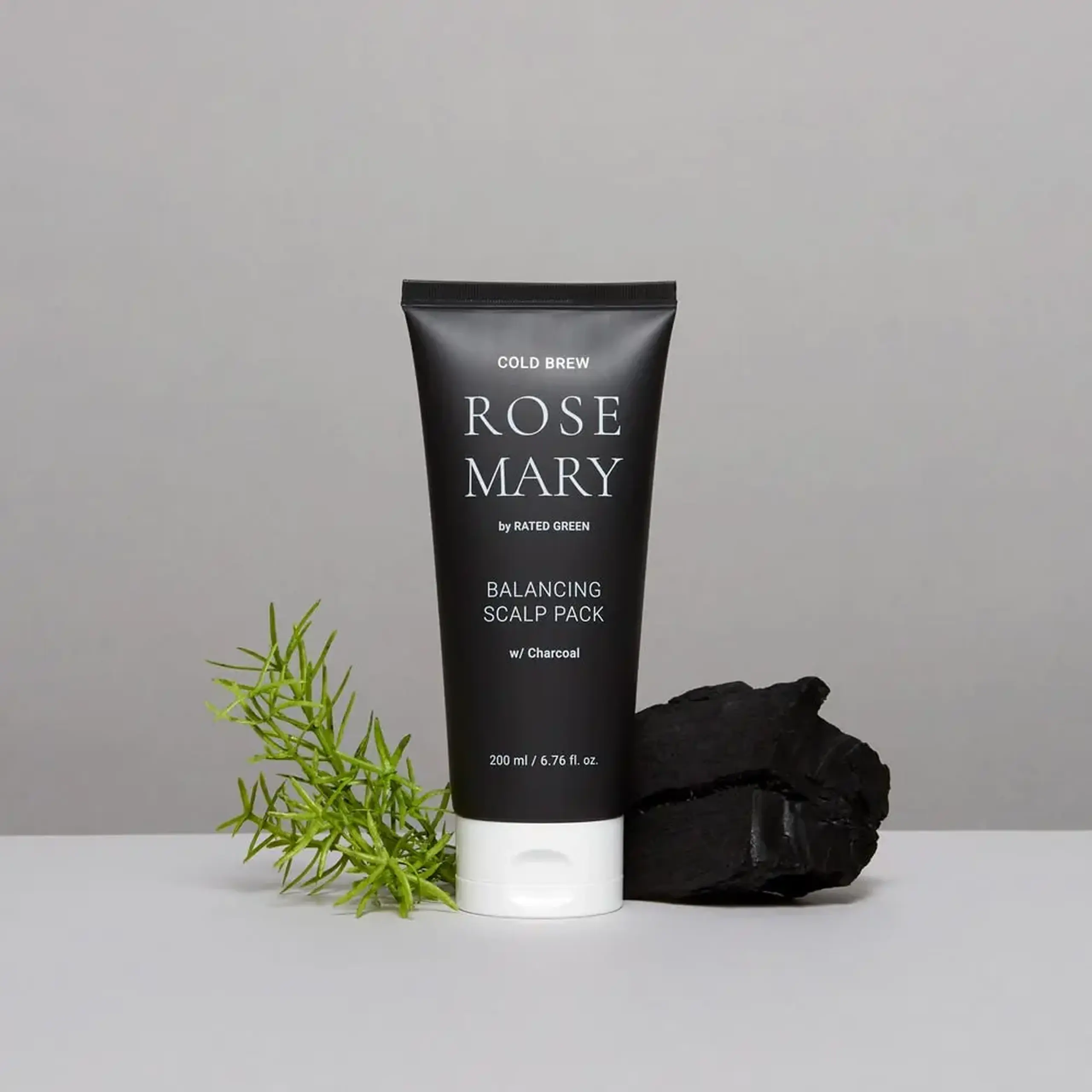 Mască cu cărbune și Rozmarin pentru scalp gras Rated Green Cold Brew Rosemary Balancing Scalp Pack w/Charcoal 200ml