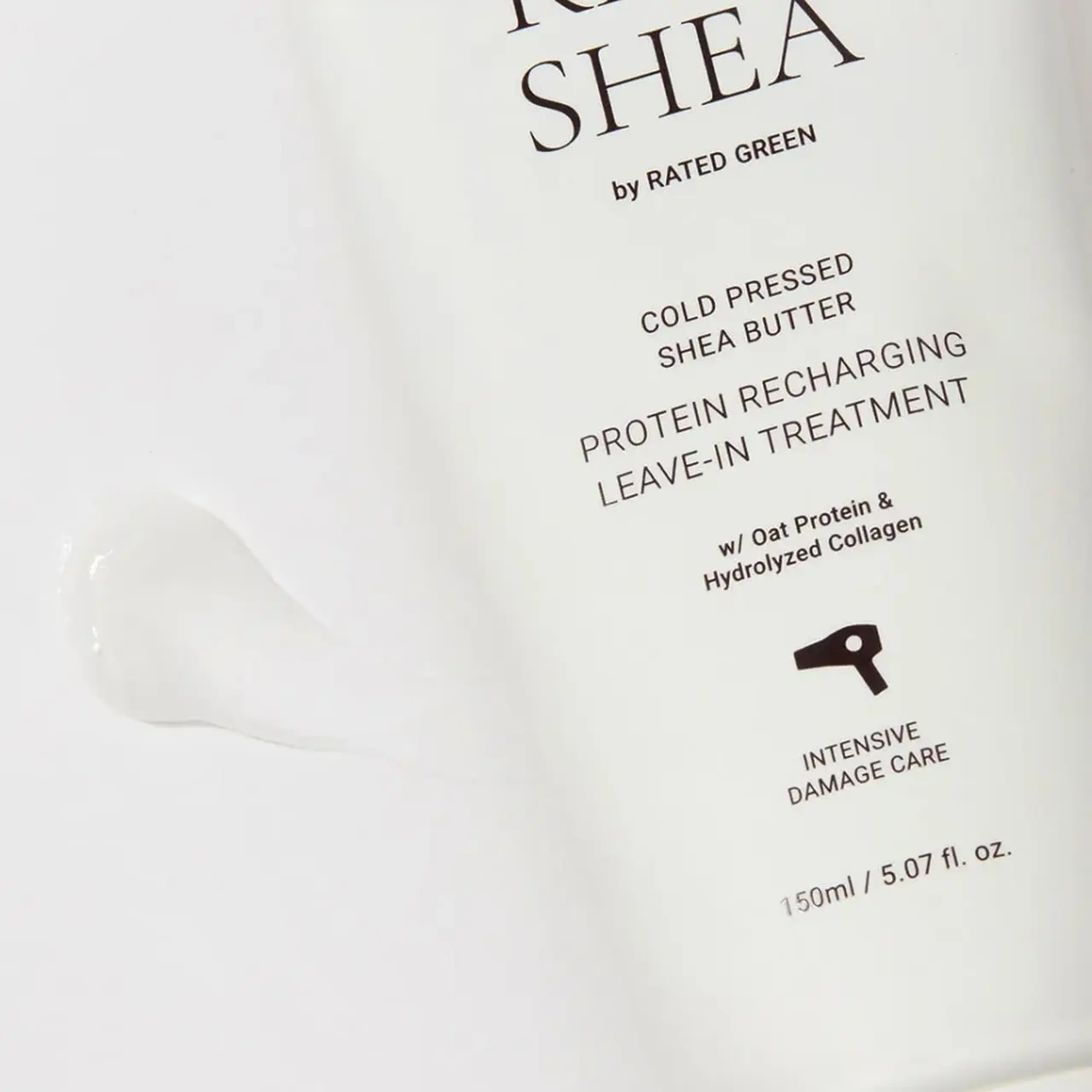 Mască hidratantă cu Unt de Shea fără spălare Rated Green Cold Pressed Shea Butter Protein Recharging Leave-in Treatment 150ml