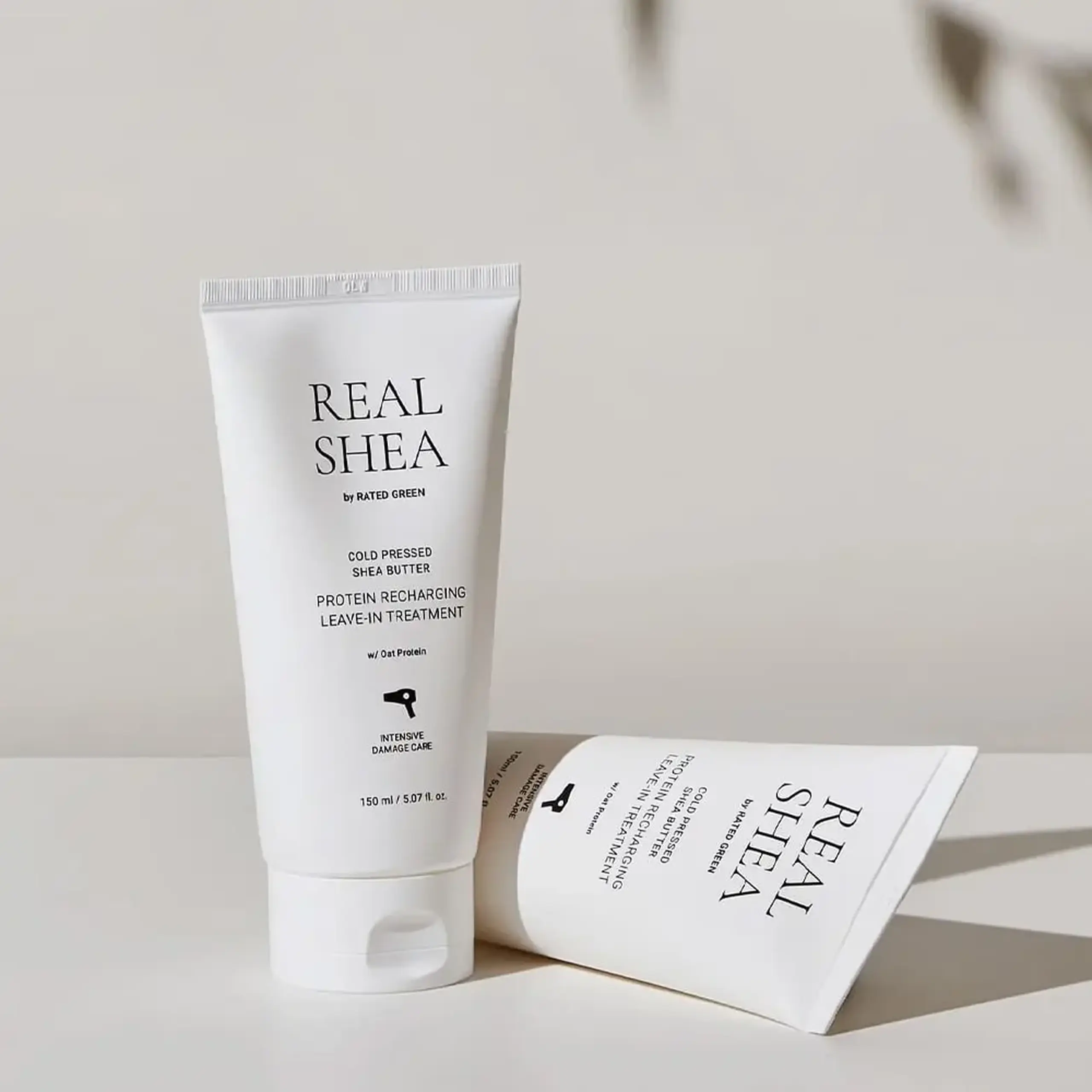 Mască hidratantă cu Unt de Shea fără spălare Rated Green Cold Pressed Shea Butter Protein Recharging Leave-in Treatment 150ml