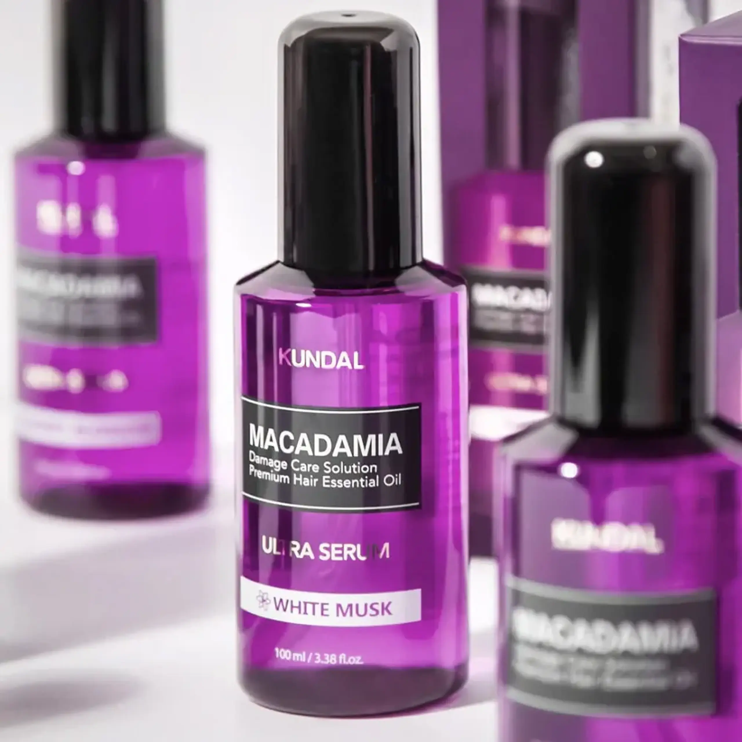 Serum nutritiv pentru păr Kundal Macadamia Ultra Hair Serum White Musk 100ml