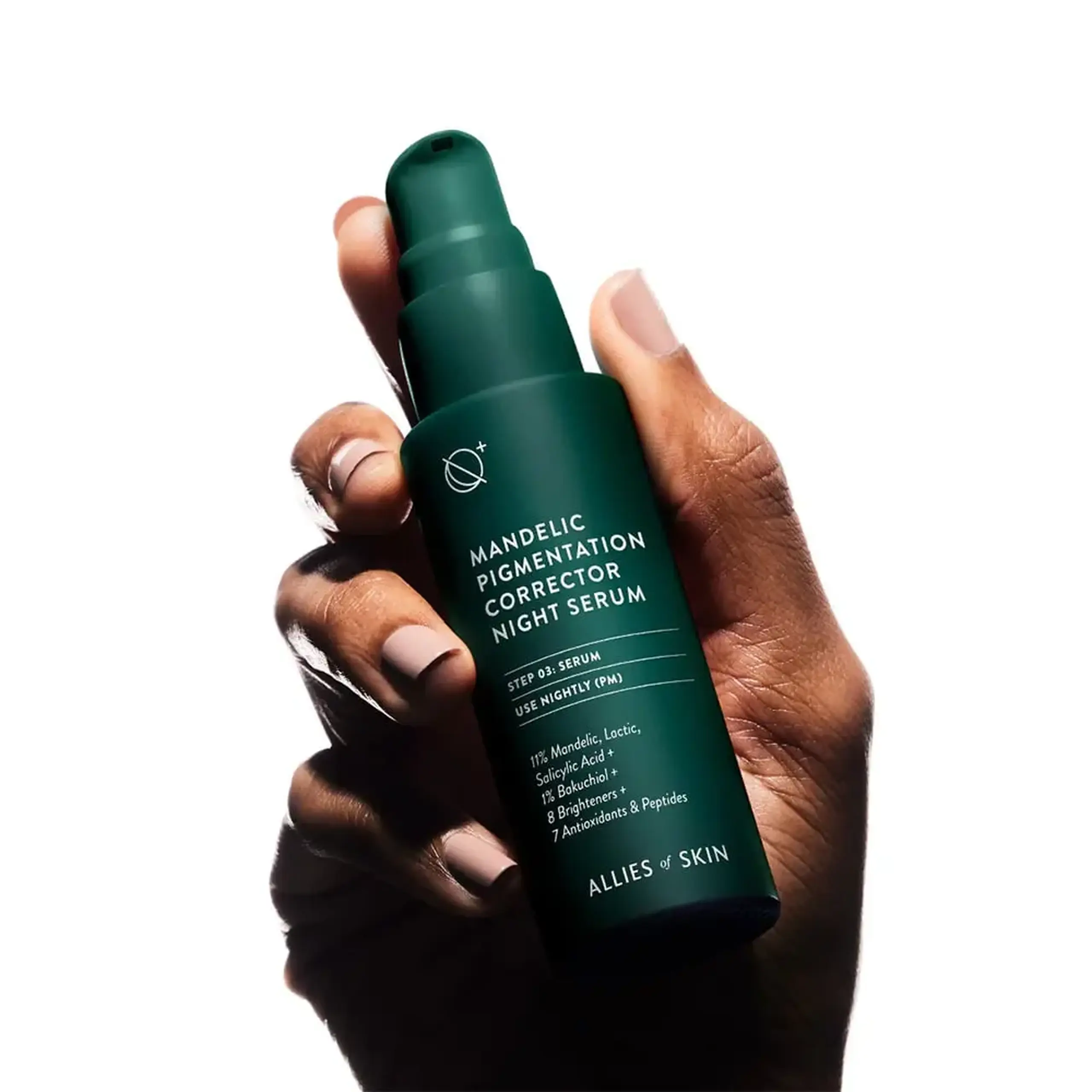 Ser de noapte pentru indepartarea petelor pigmentare cu Vitamina C şi Bakuchiol Allies of Skin Mandelic Pigmentation Corrector Night Serum 30ml