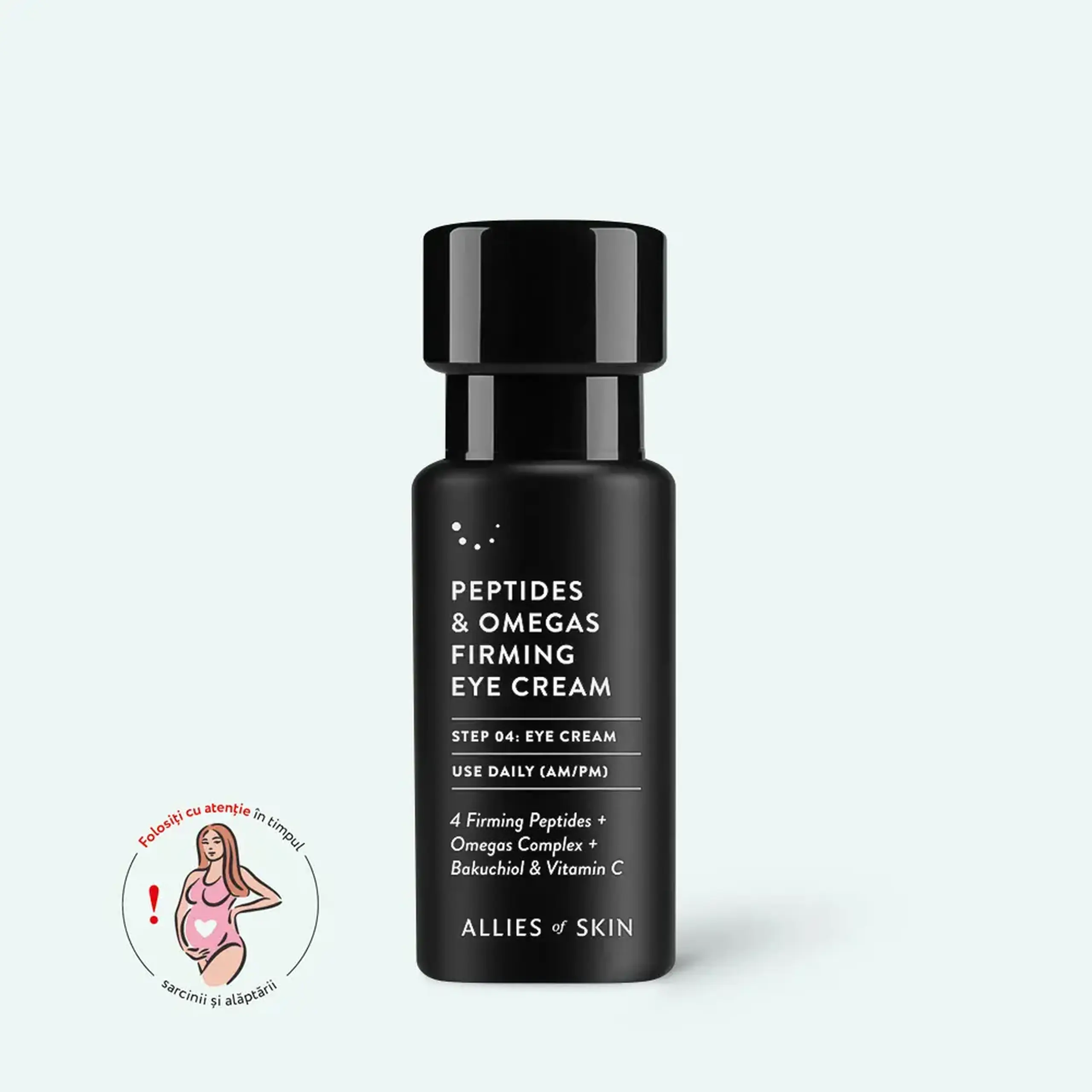 Cremă pentru ochi cu vitamina C Allies of Skin Peptides and Omegas Firming Eye Cream 15 ml