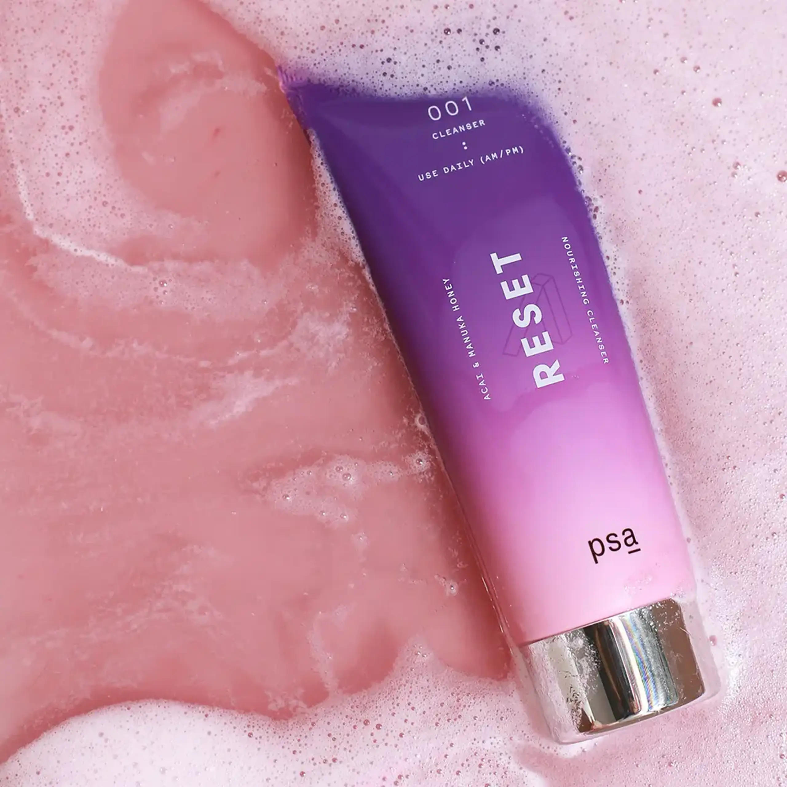 Spuma de curatare cu extract de Acai si Miere de Manuka PSA Reset Acai and Manuka Honey Nourishing Cleanser 100ml