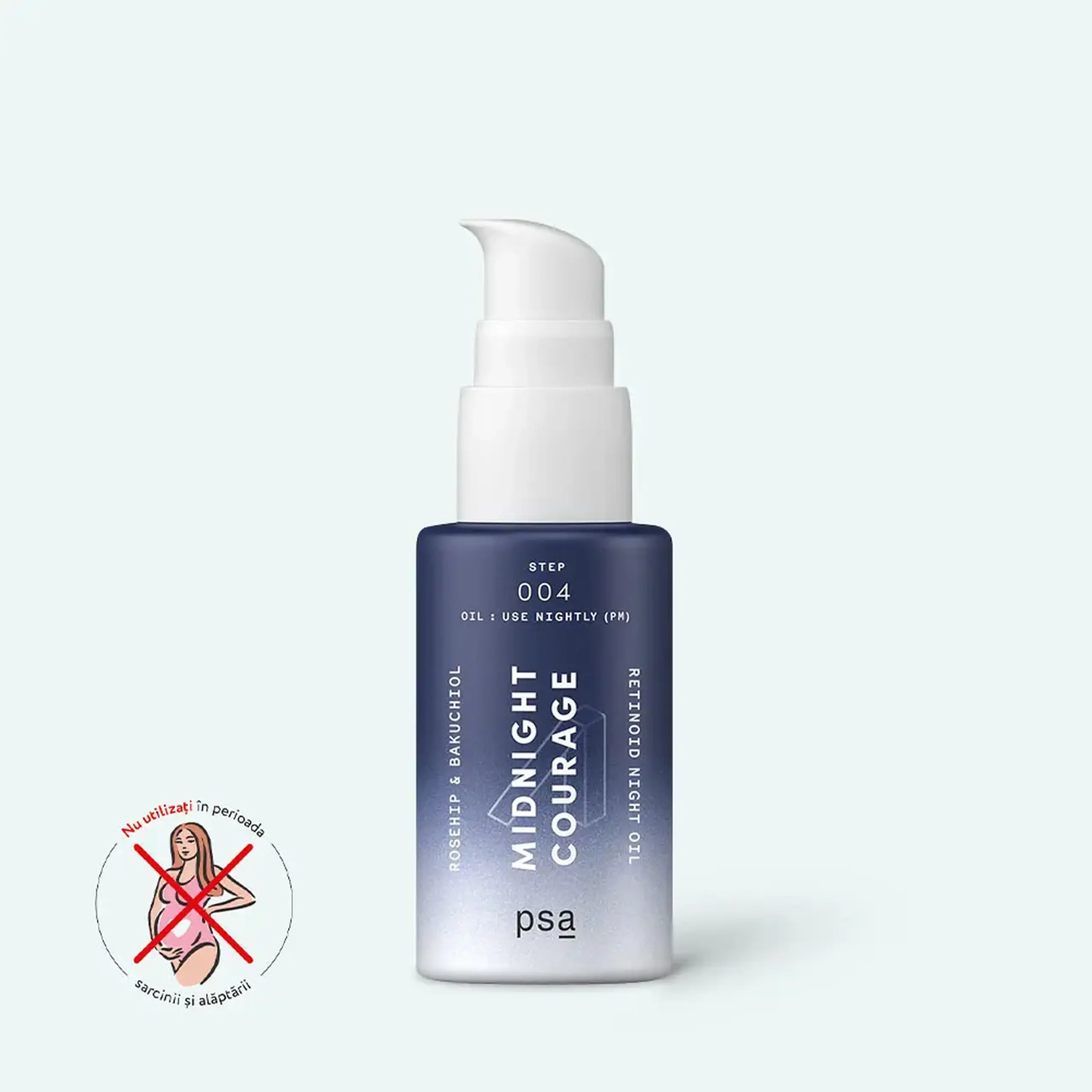 Ulei cu Bakuchiol pentru seara PSA Midnight Courage Rosehip and Bakuchiol Retinol Night Oil 15ml