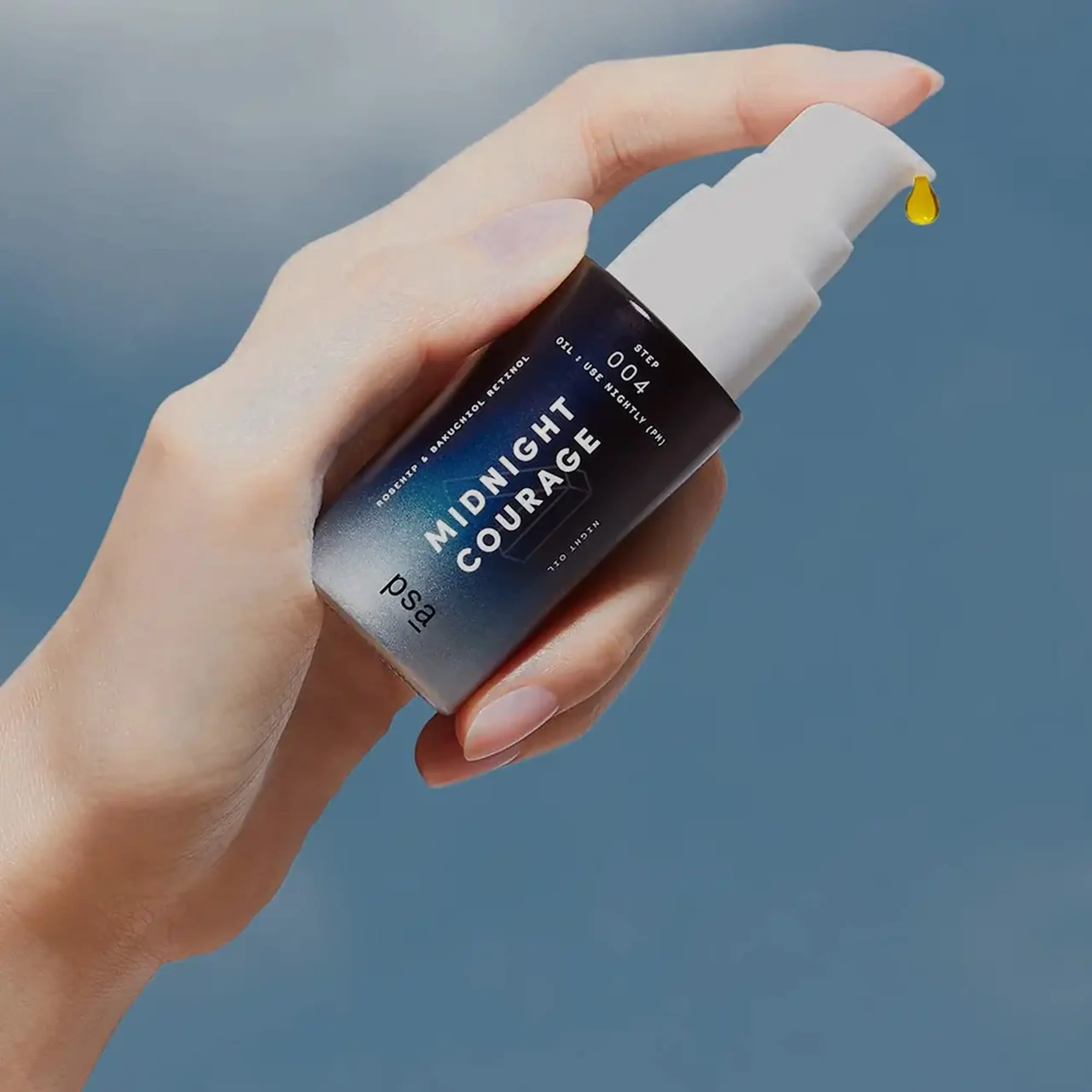 Ulei cu Bakuchiol pentru seara PSA Midnight Courage Rosehip and Bakuchiol Retinol Night Oil 15ml